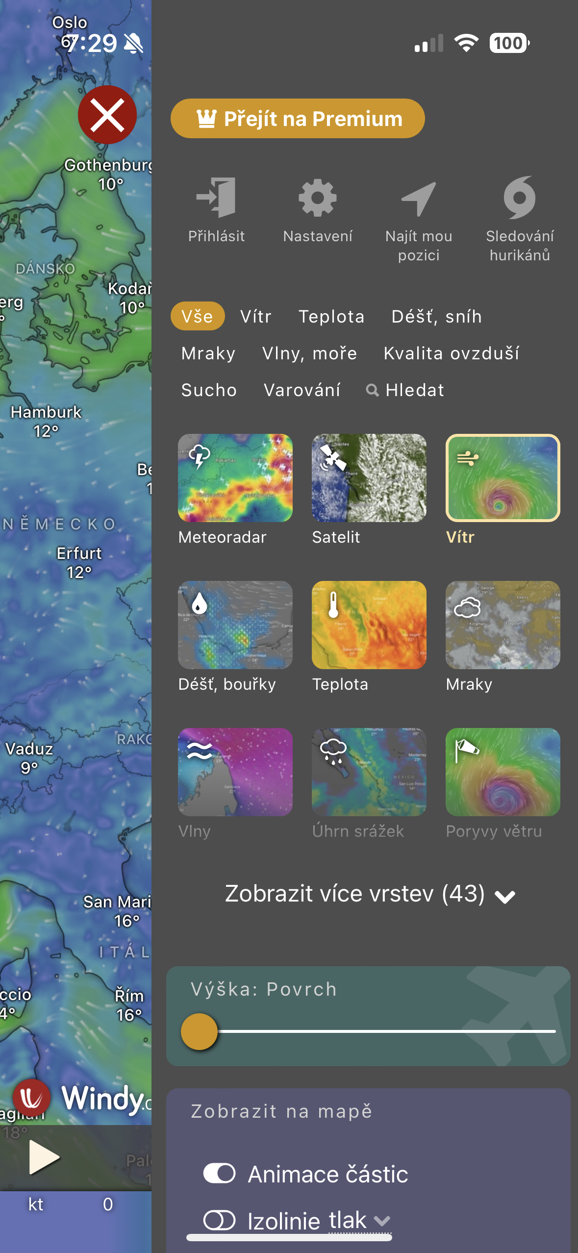 windy weather layers
