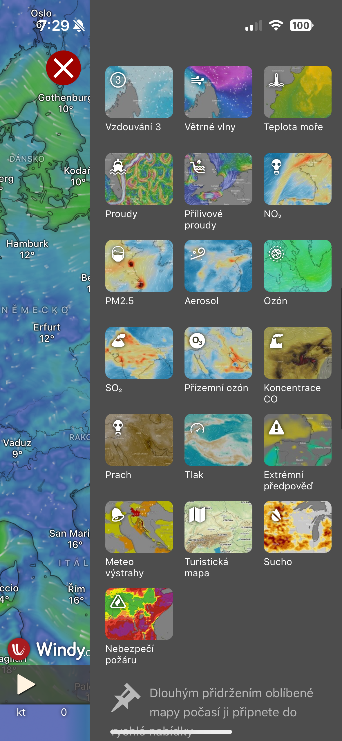 windy weather options