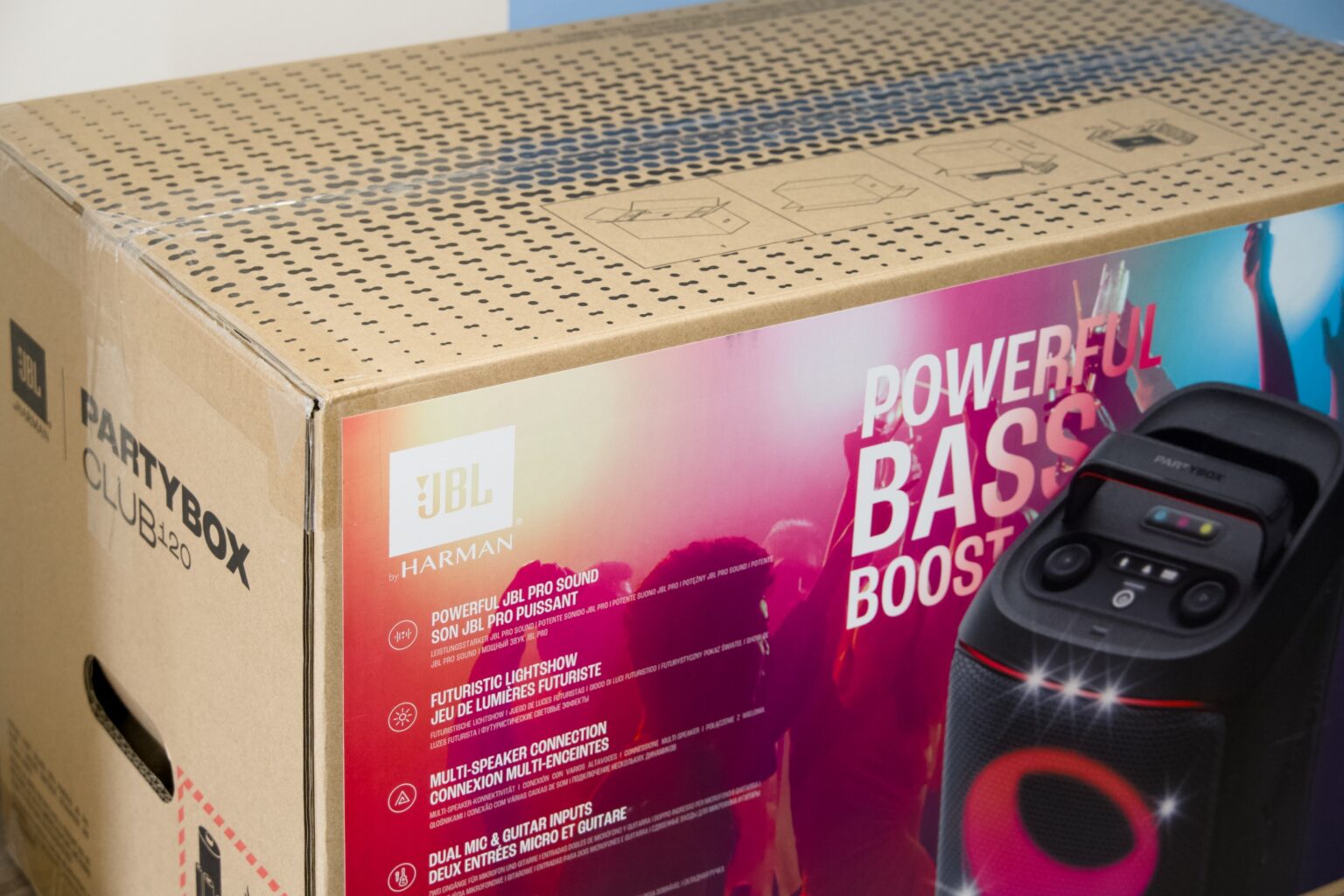 JBL PartyBox CLUB 120 レビュー：とにかく大きくてパワフル - Letem svetem Applem