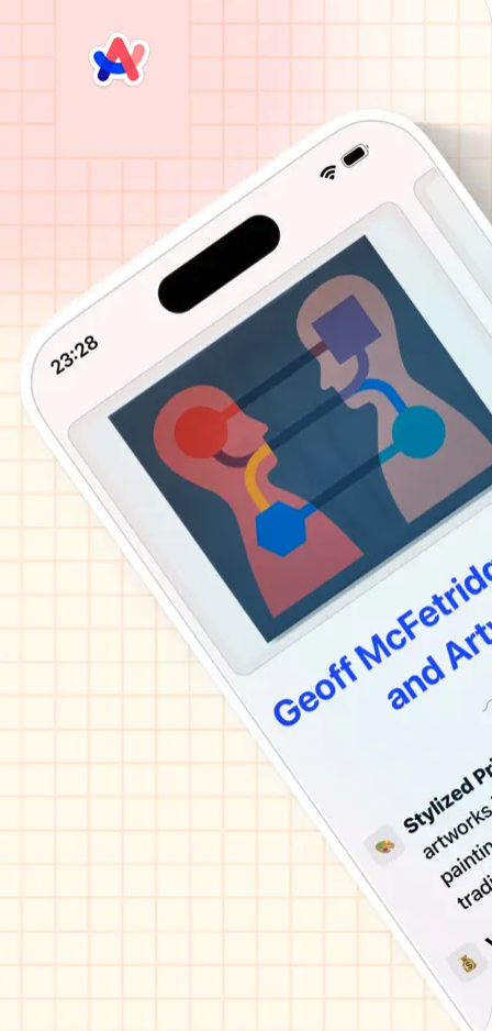 artwork display on smartphone