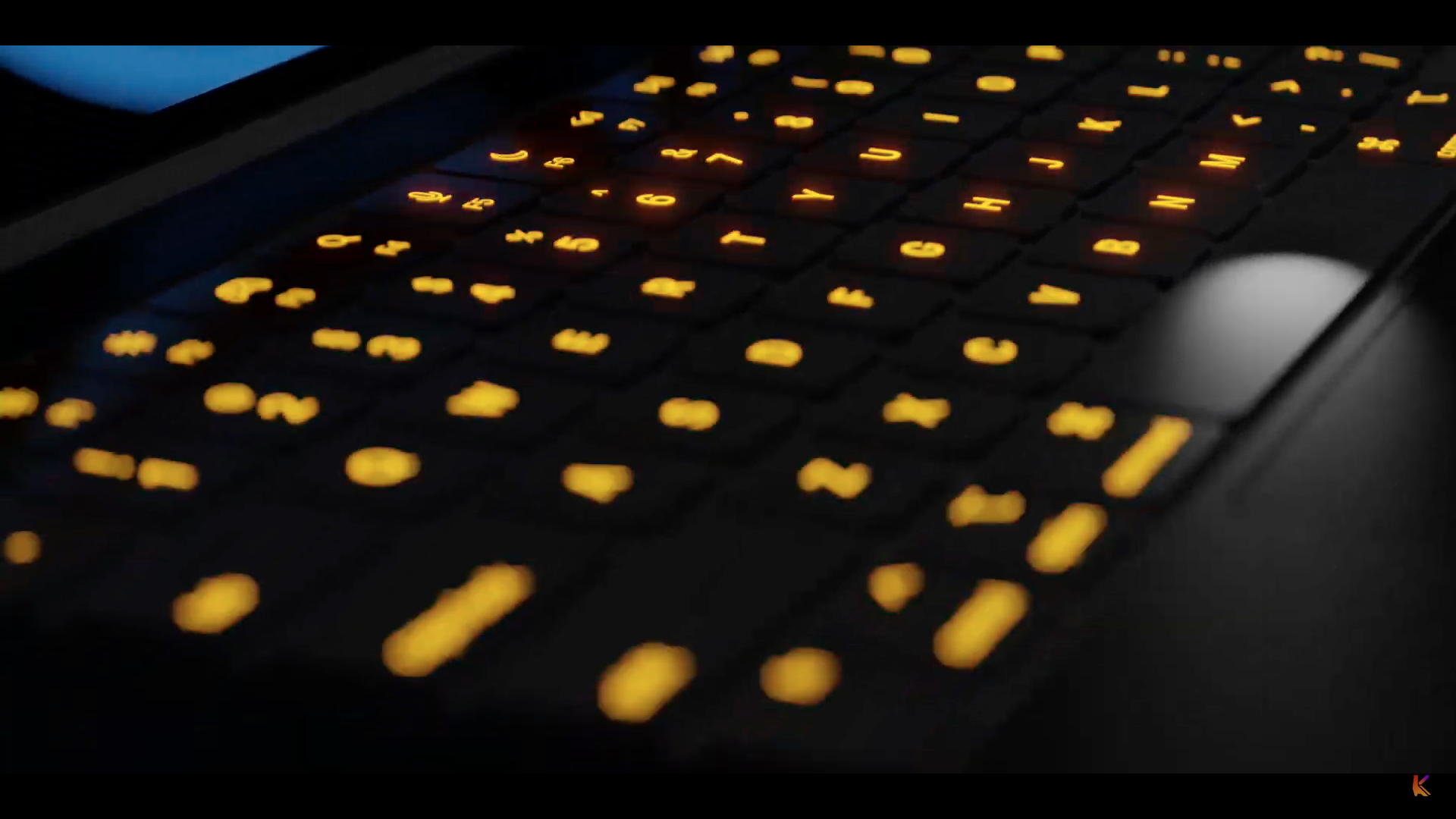 backlit keyboard closeup