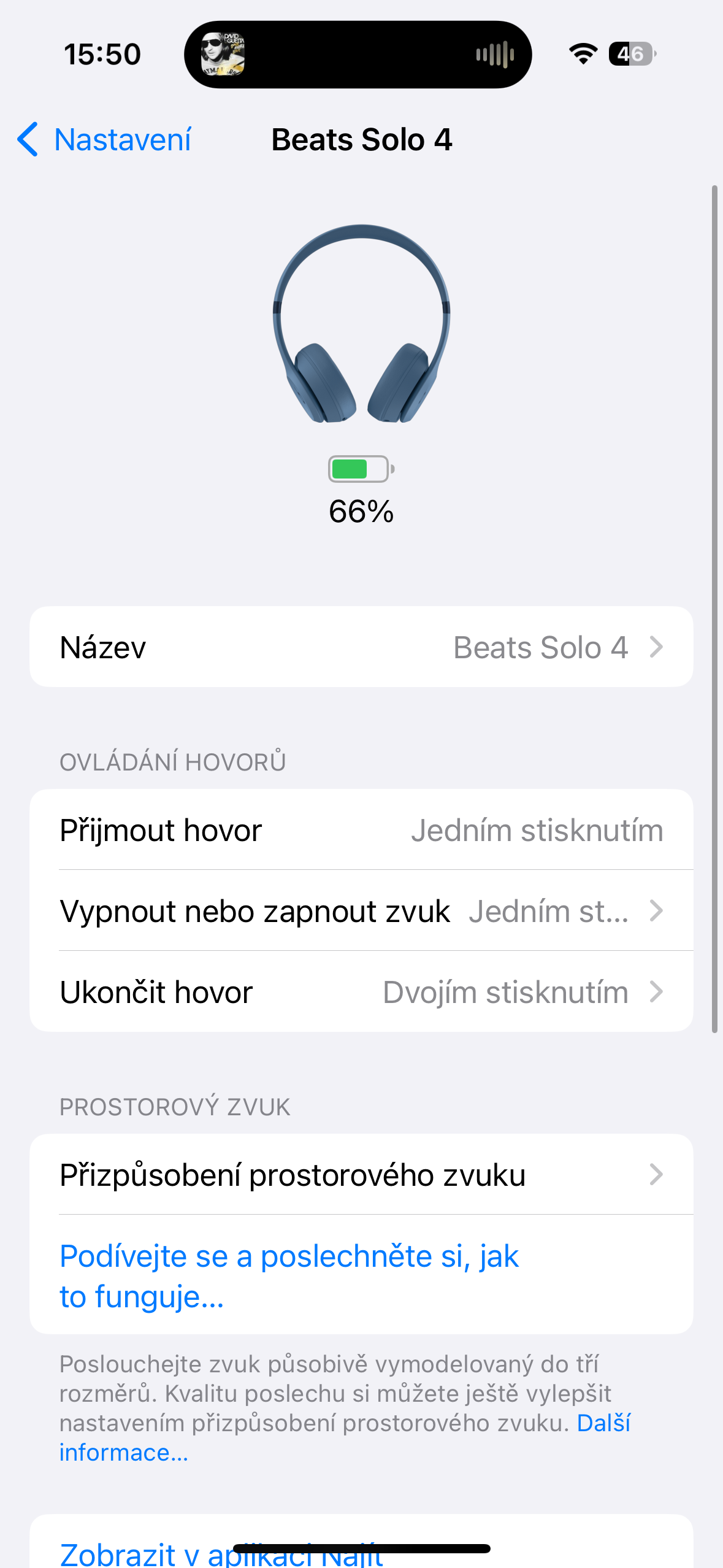 beats solo 4 settings screen