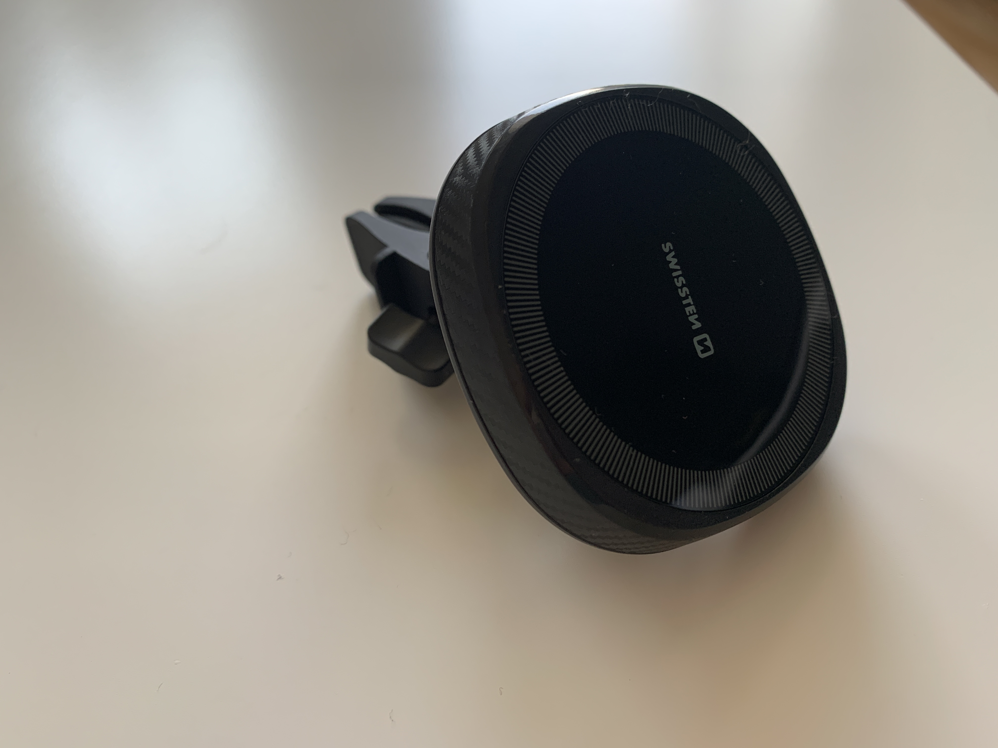 black phone mount closeup