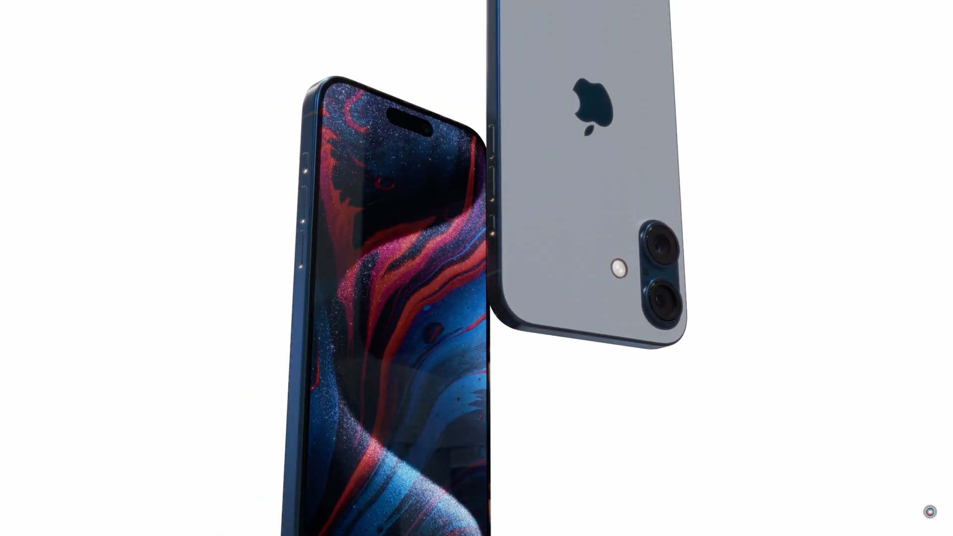 blue iphone front back view