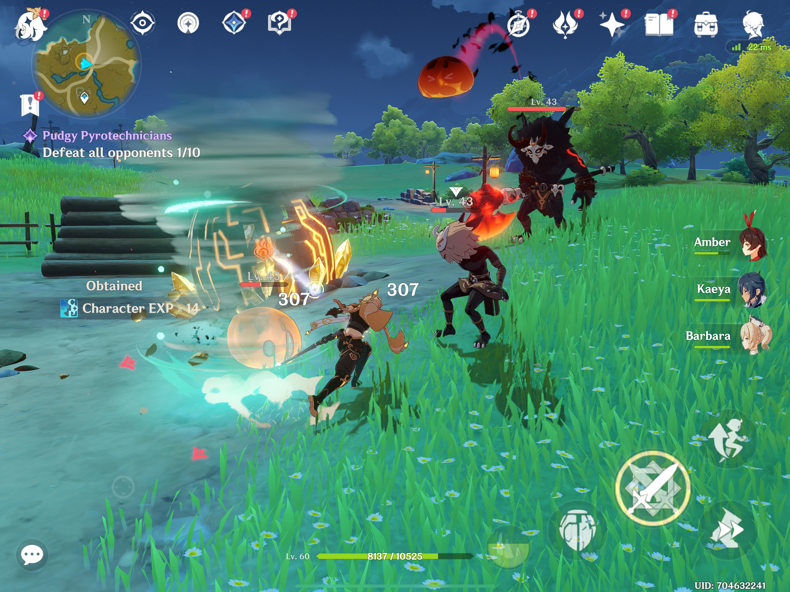 character attack fire