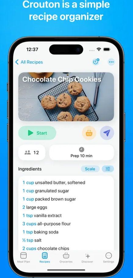 chocolate chip cookie recipe app