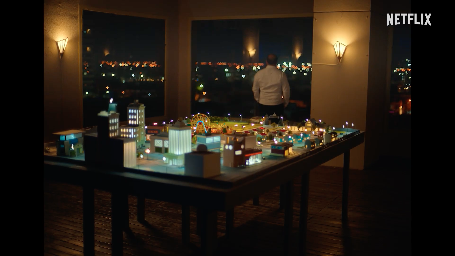 city model night view