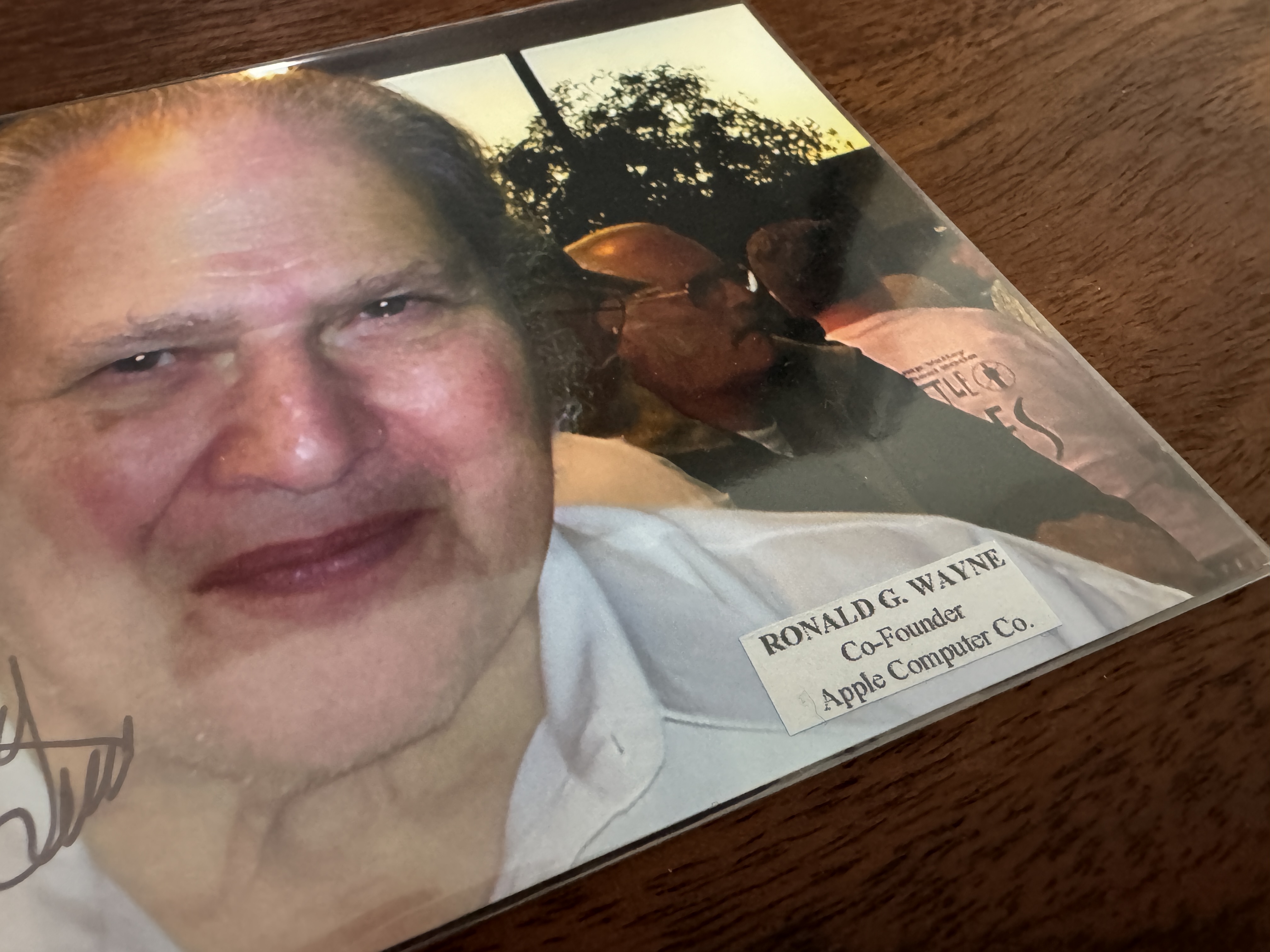 close up autographed photo