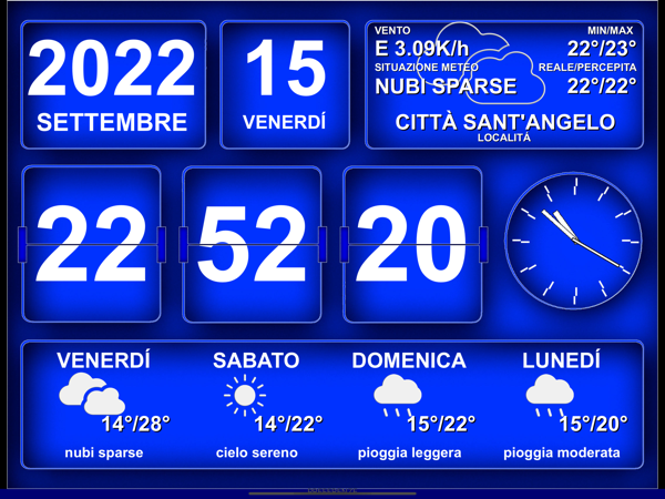 digital clock weather display