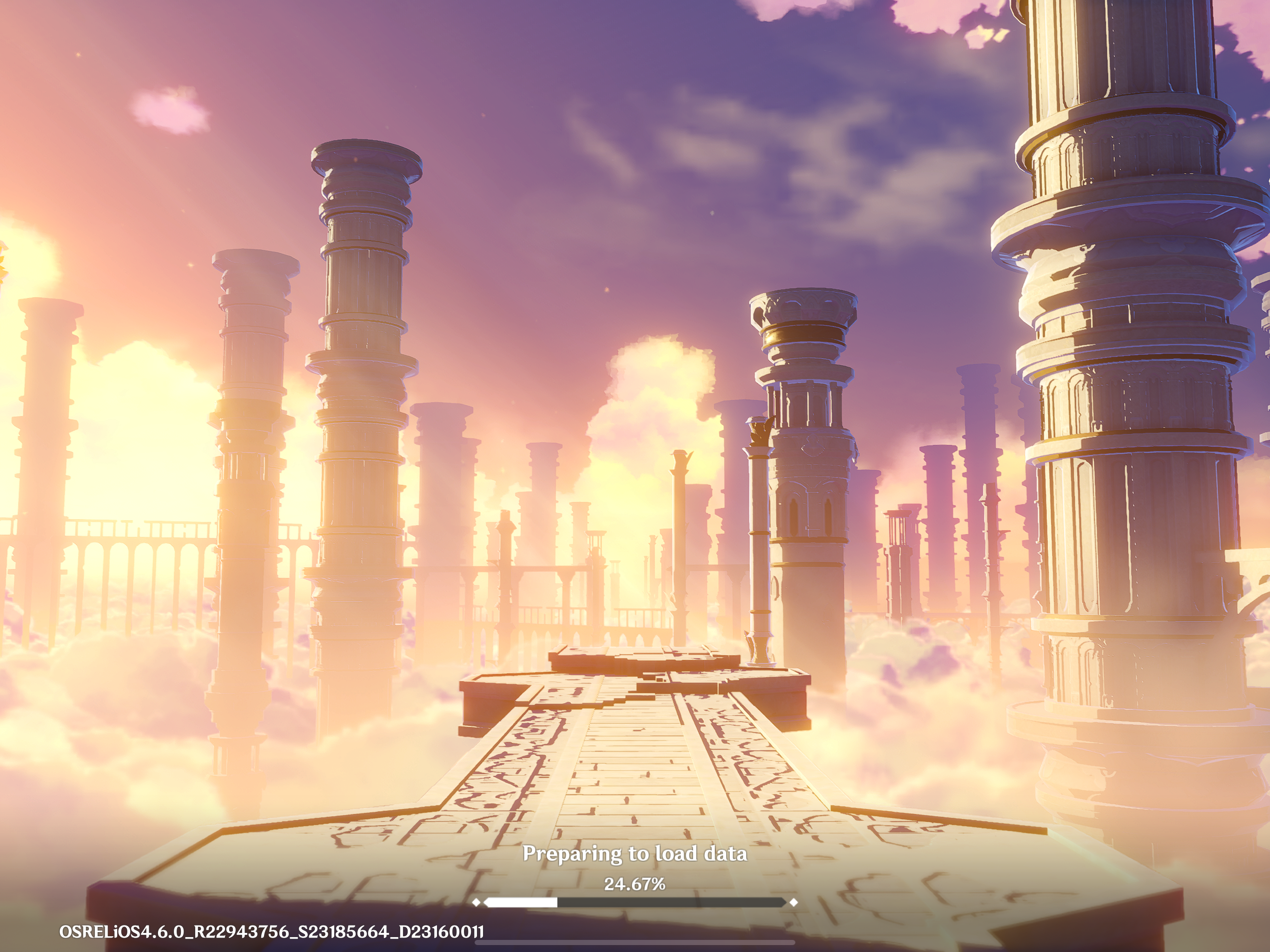 fantasy pillars sunset