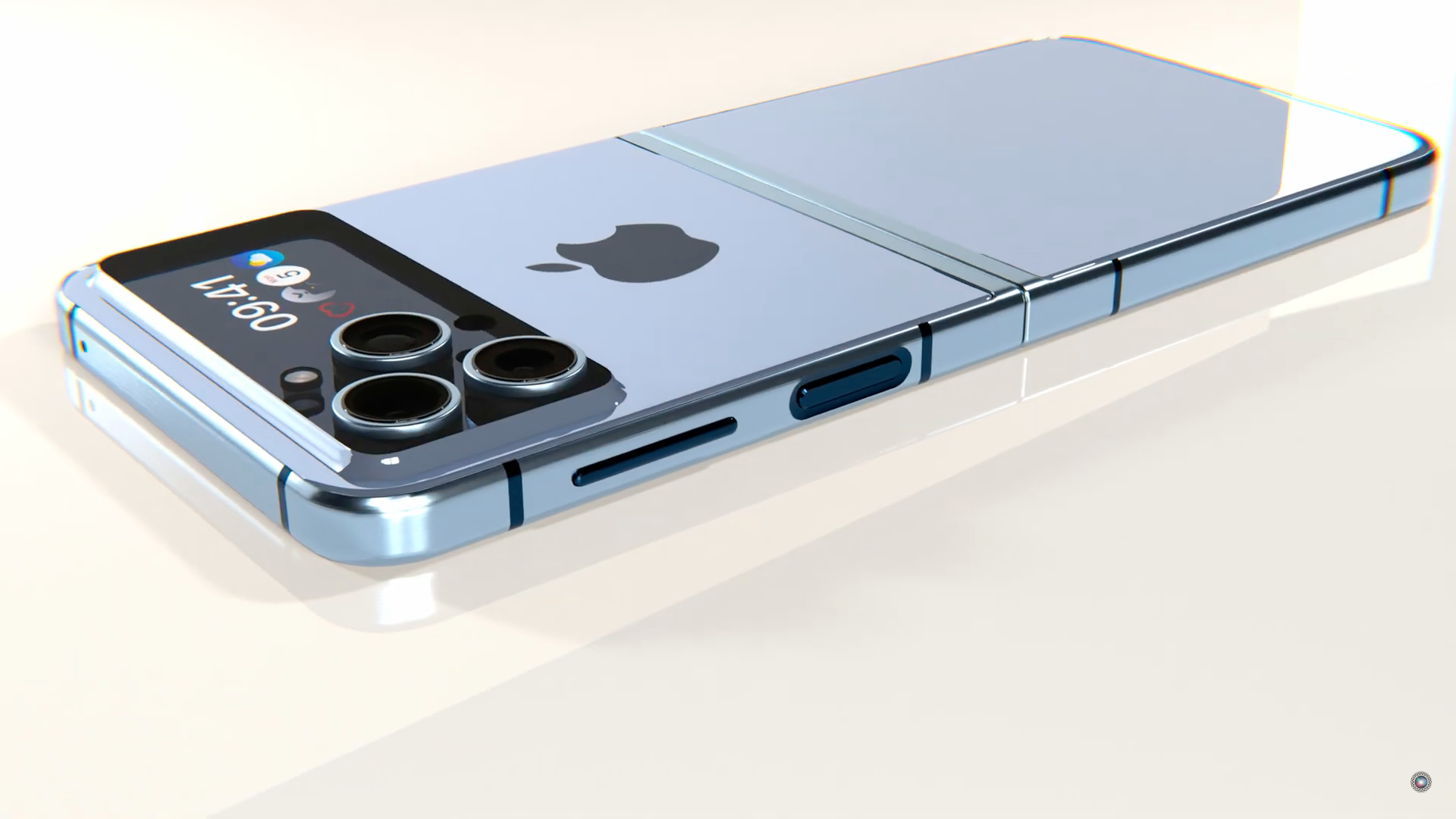 foldable smartphone back view