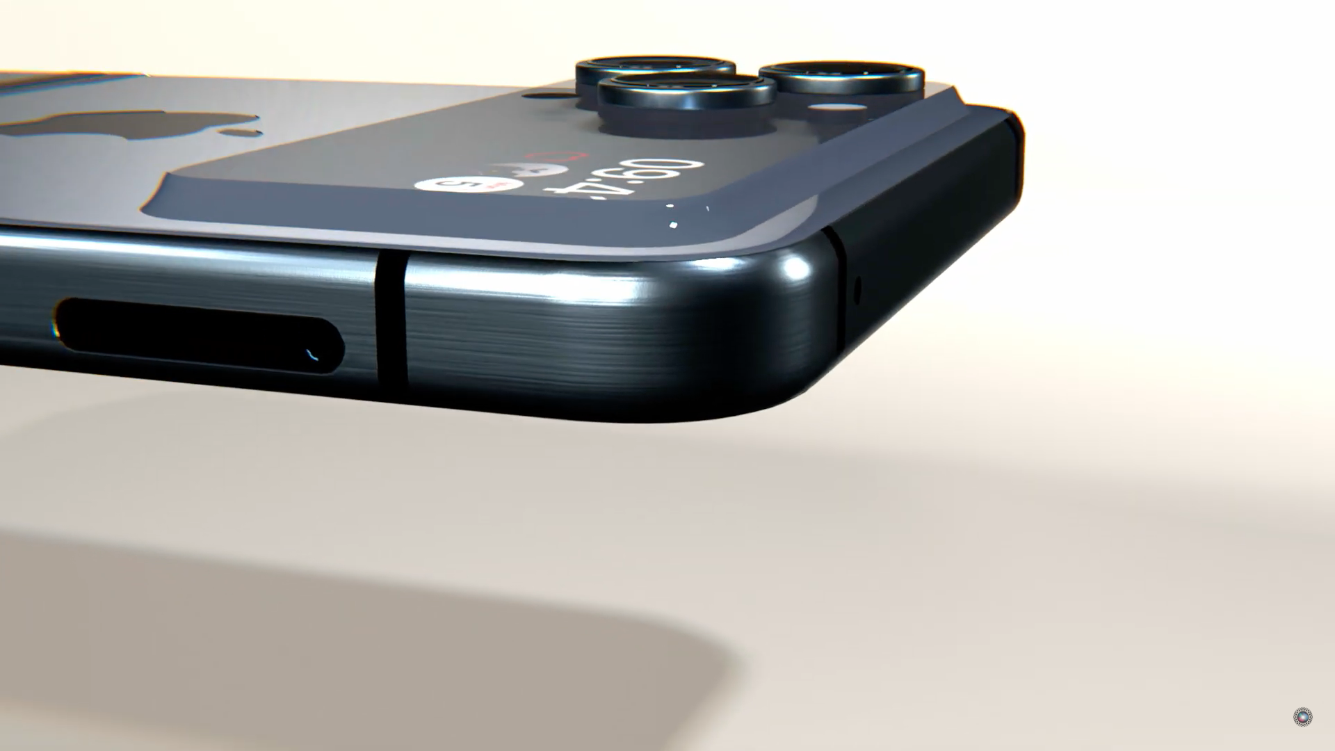 foldable smartphone edge closeup