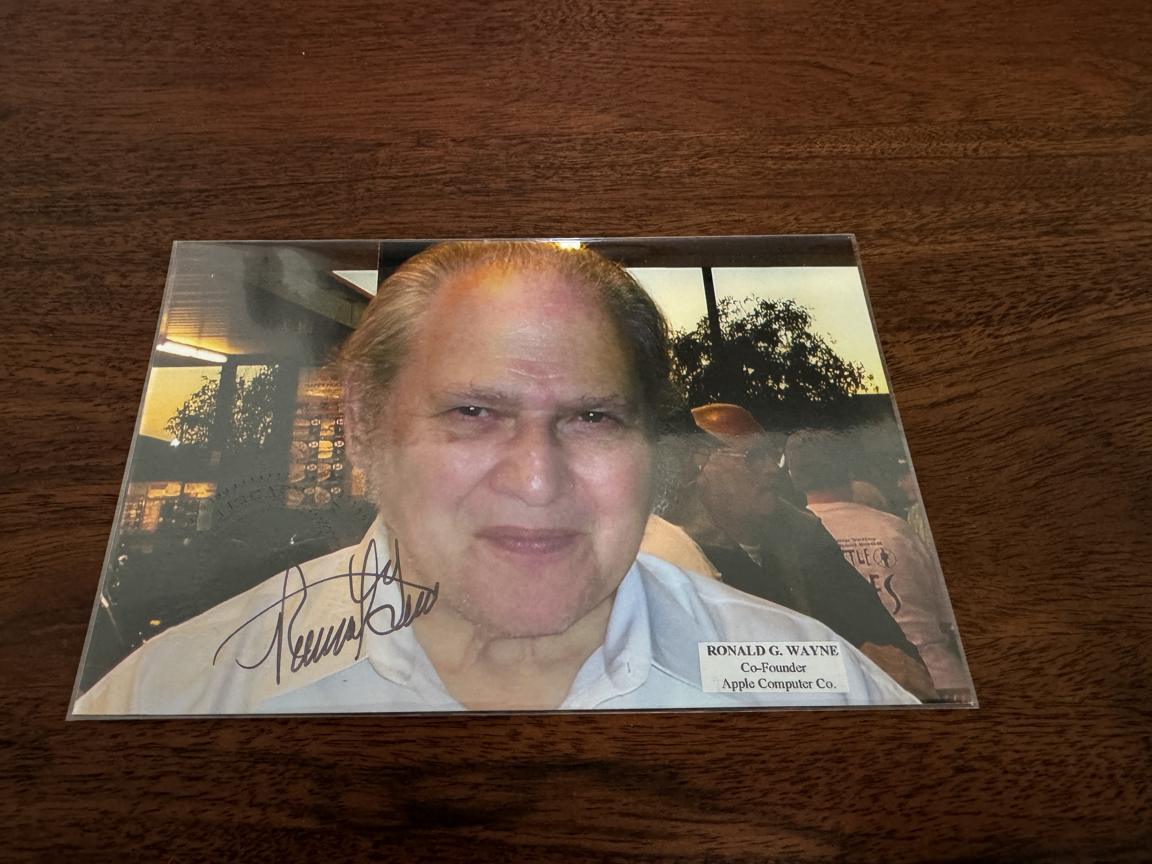 framed autographed photo