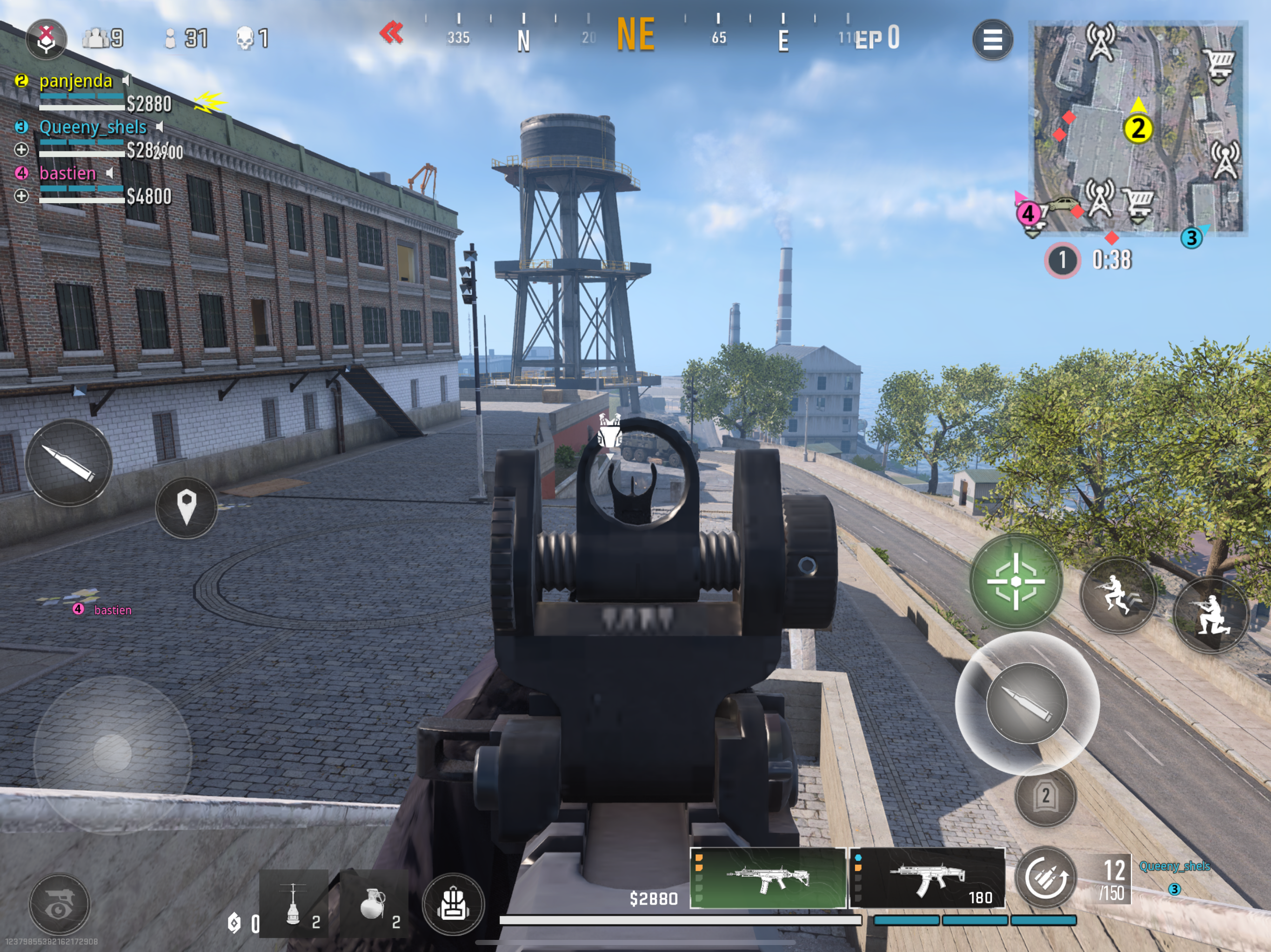 gameplay aiming at water tower