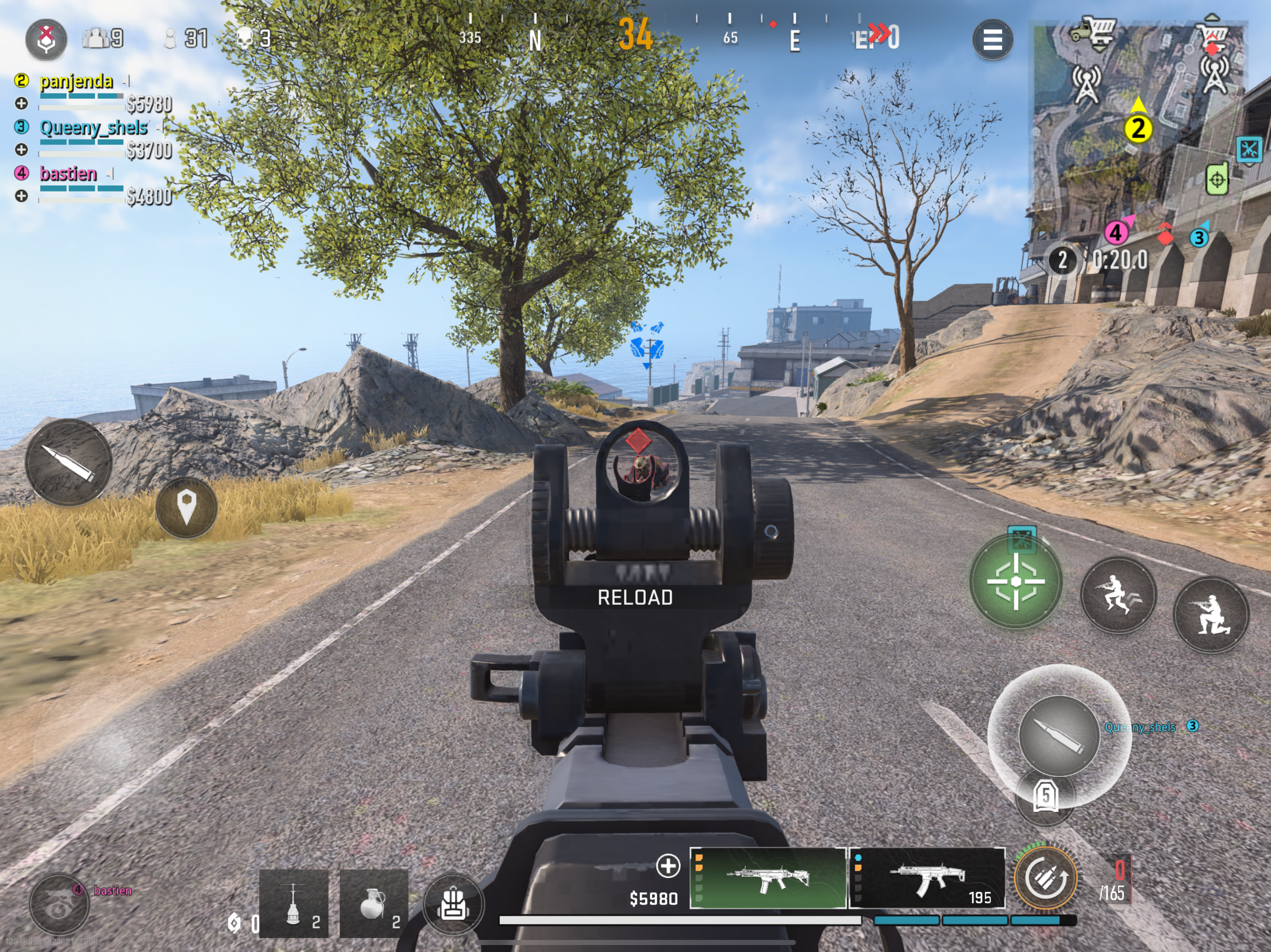 gameplay aiming on road