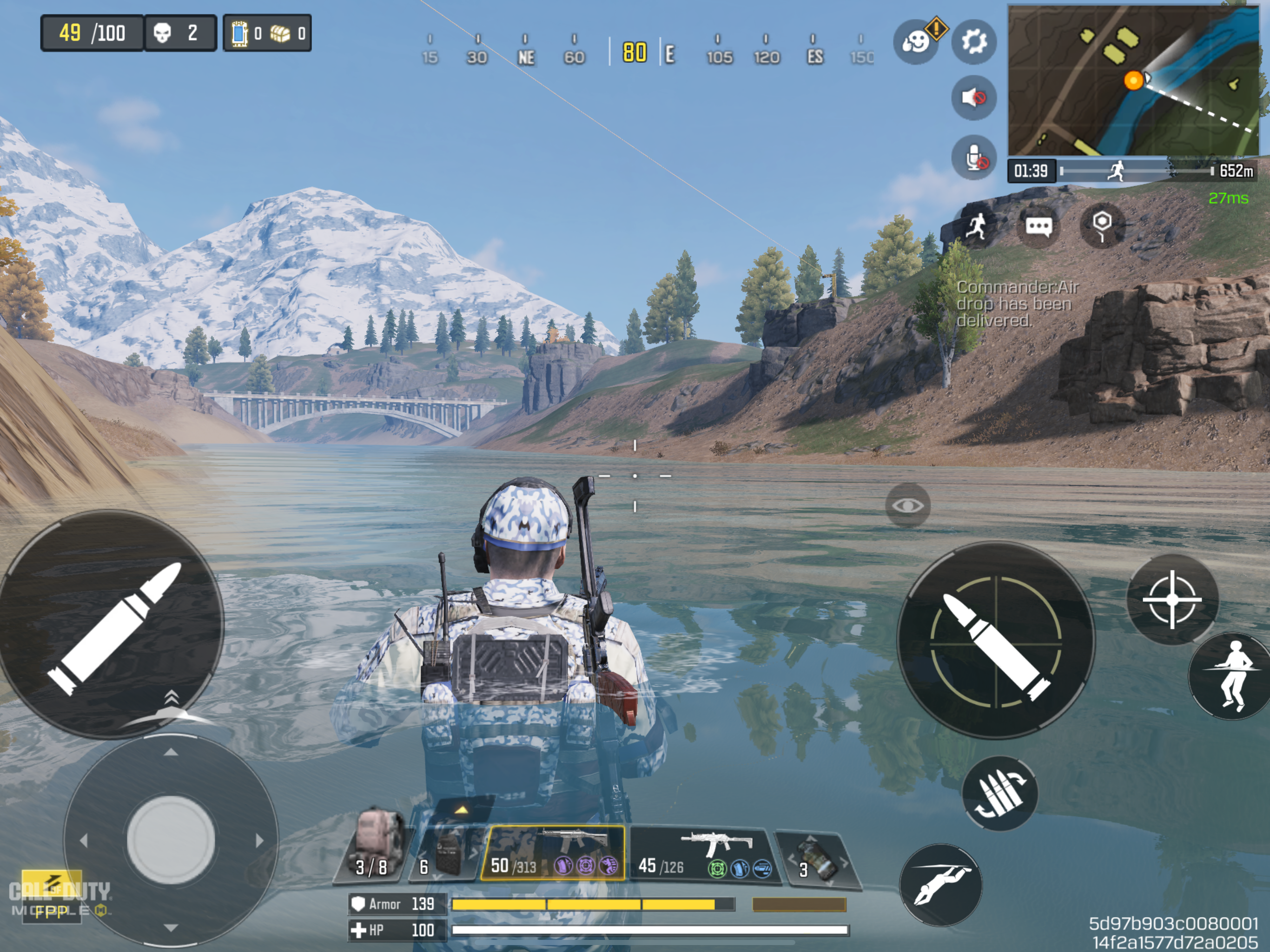 gameplay soldier in water
