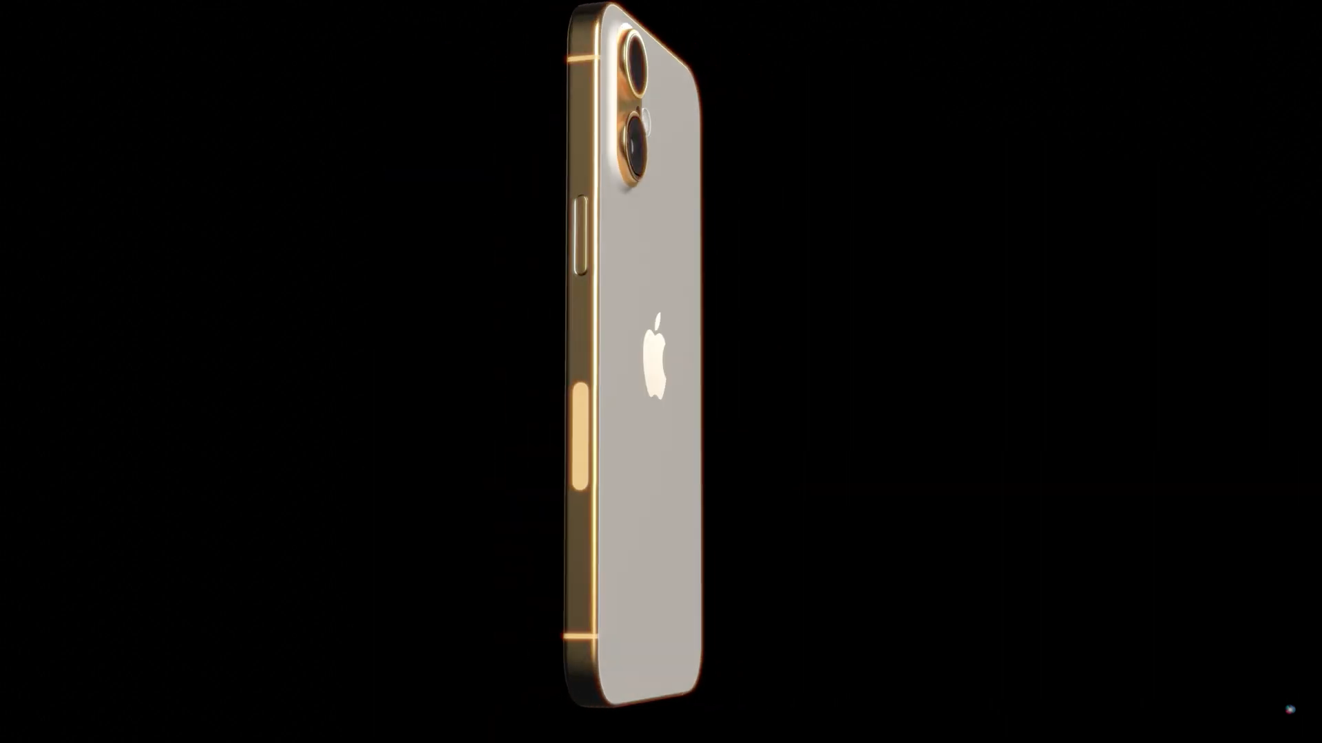 gold smartphone side view