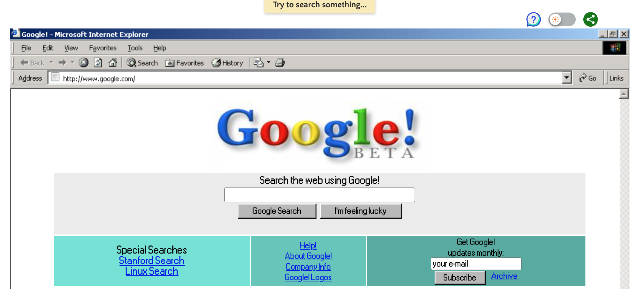 google beta browser view