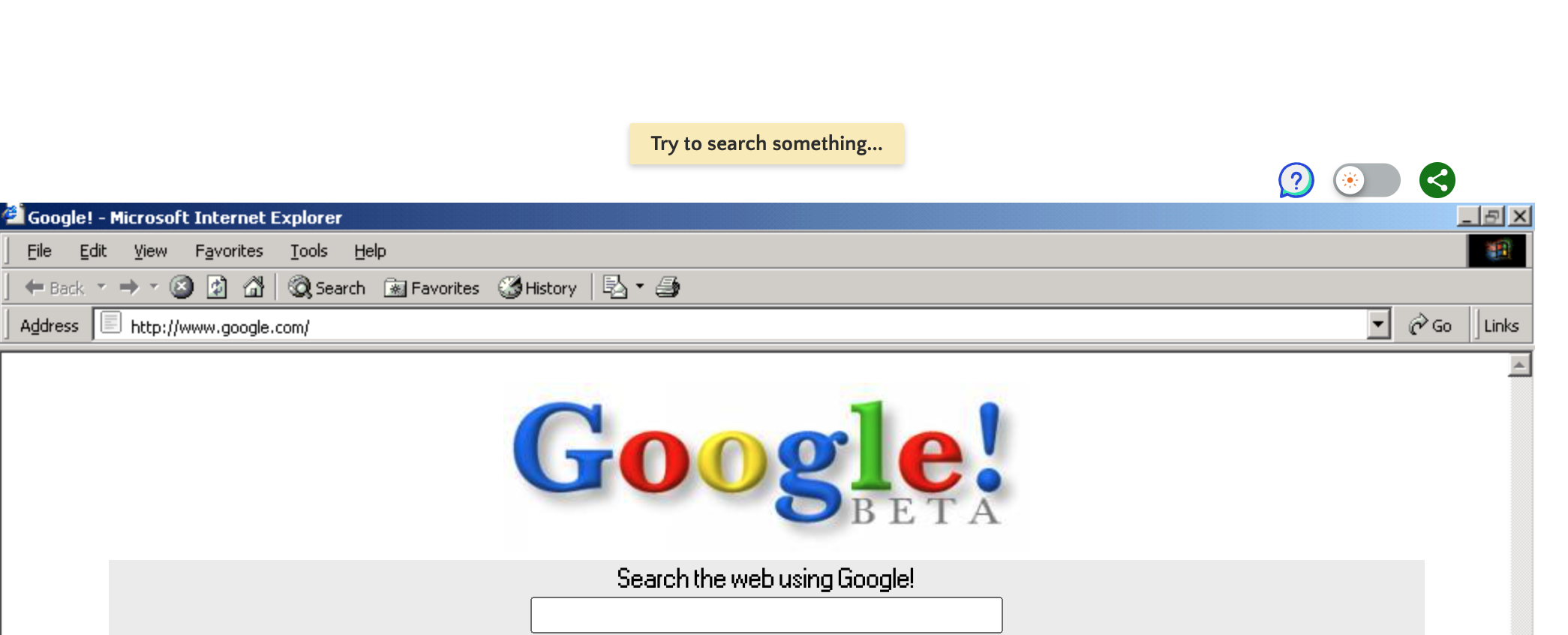 google beta homepage