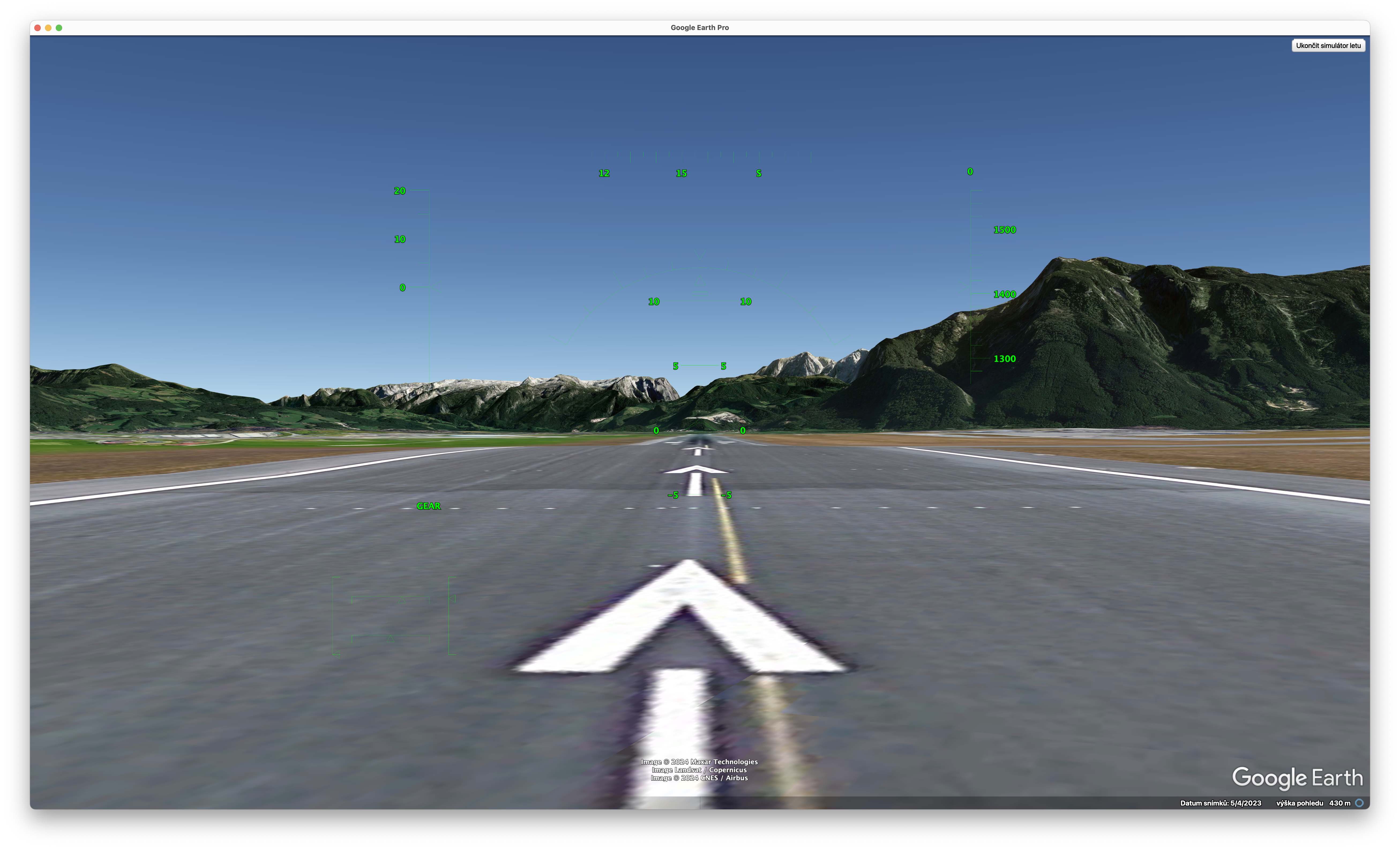 google earth runway view