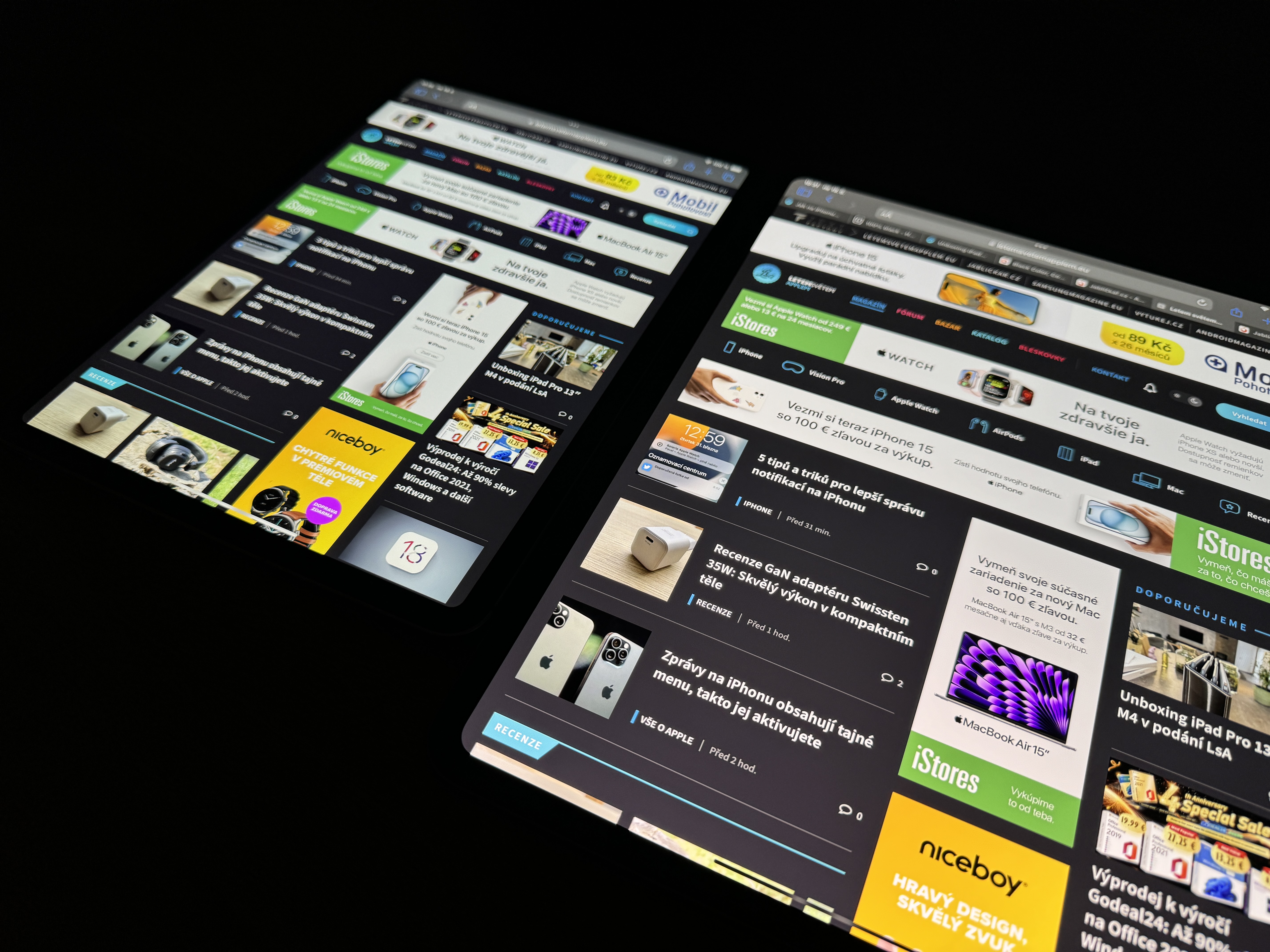 ipad browser angle view
