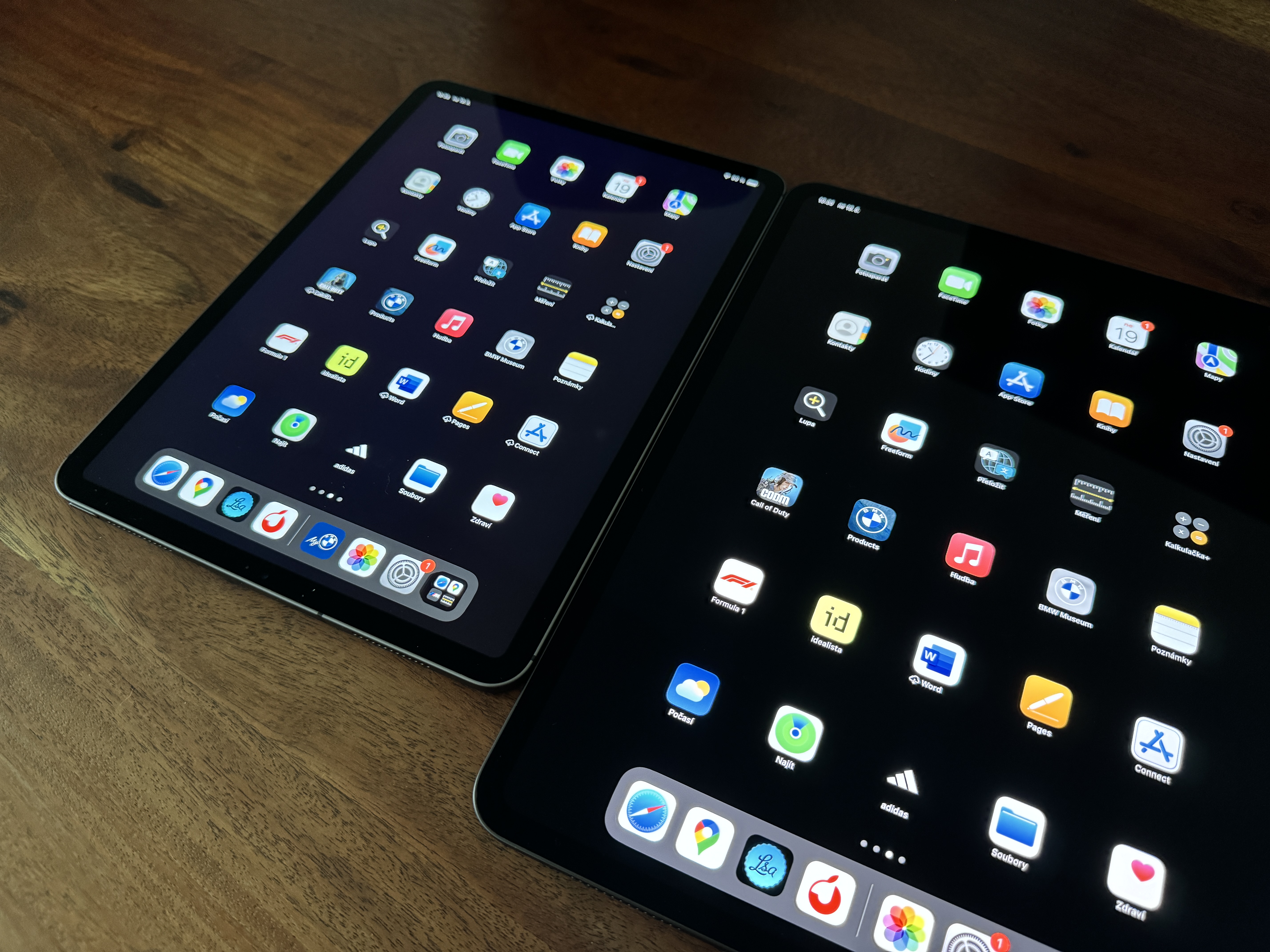 ipad home screen comparison