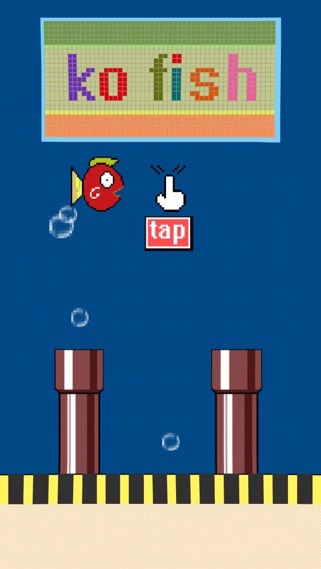ko fish tap to start bubbles