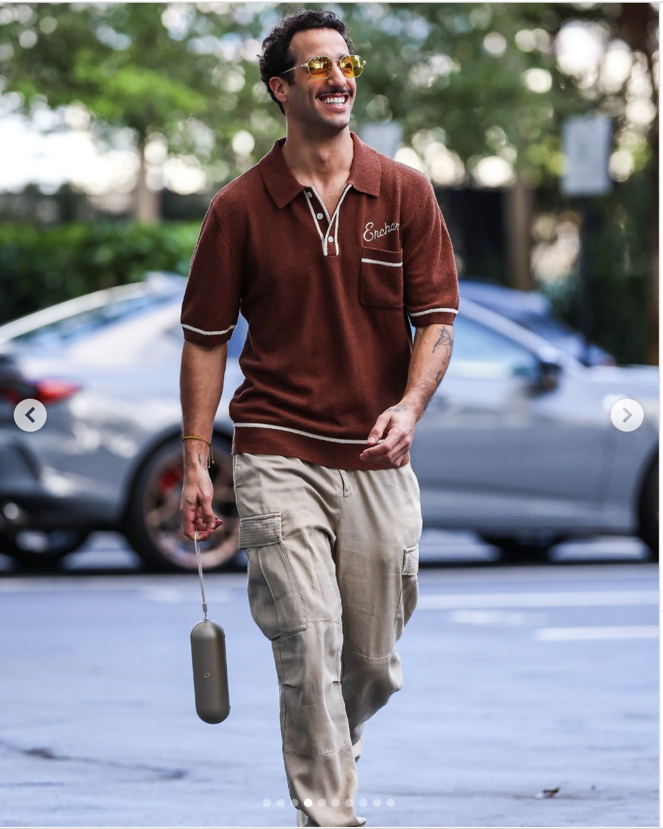 man walking with speaker