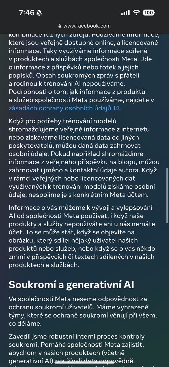 meta privacy policy details