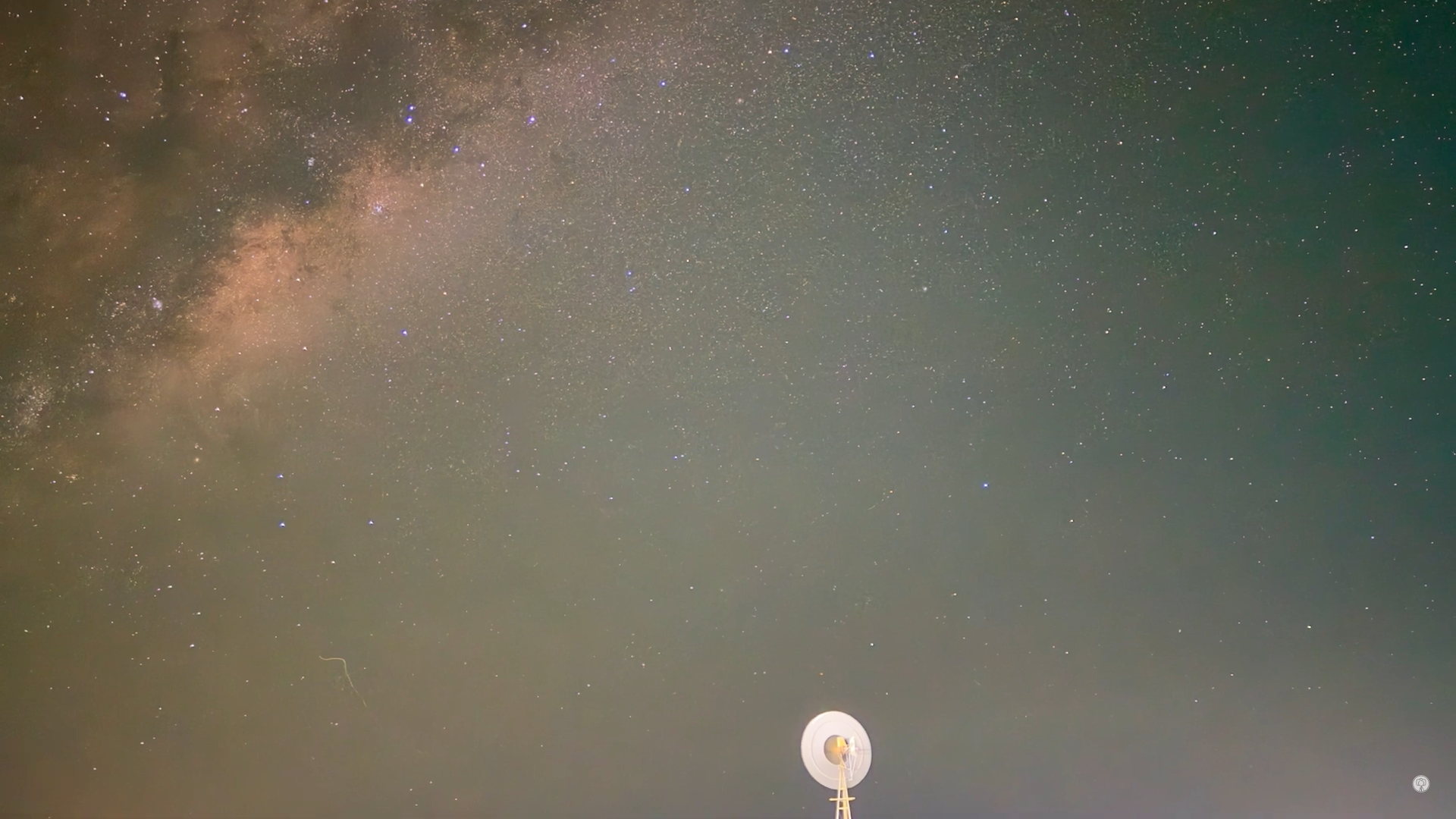 night sky with antenna
