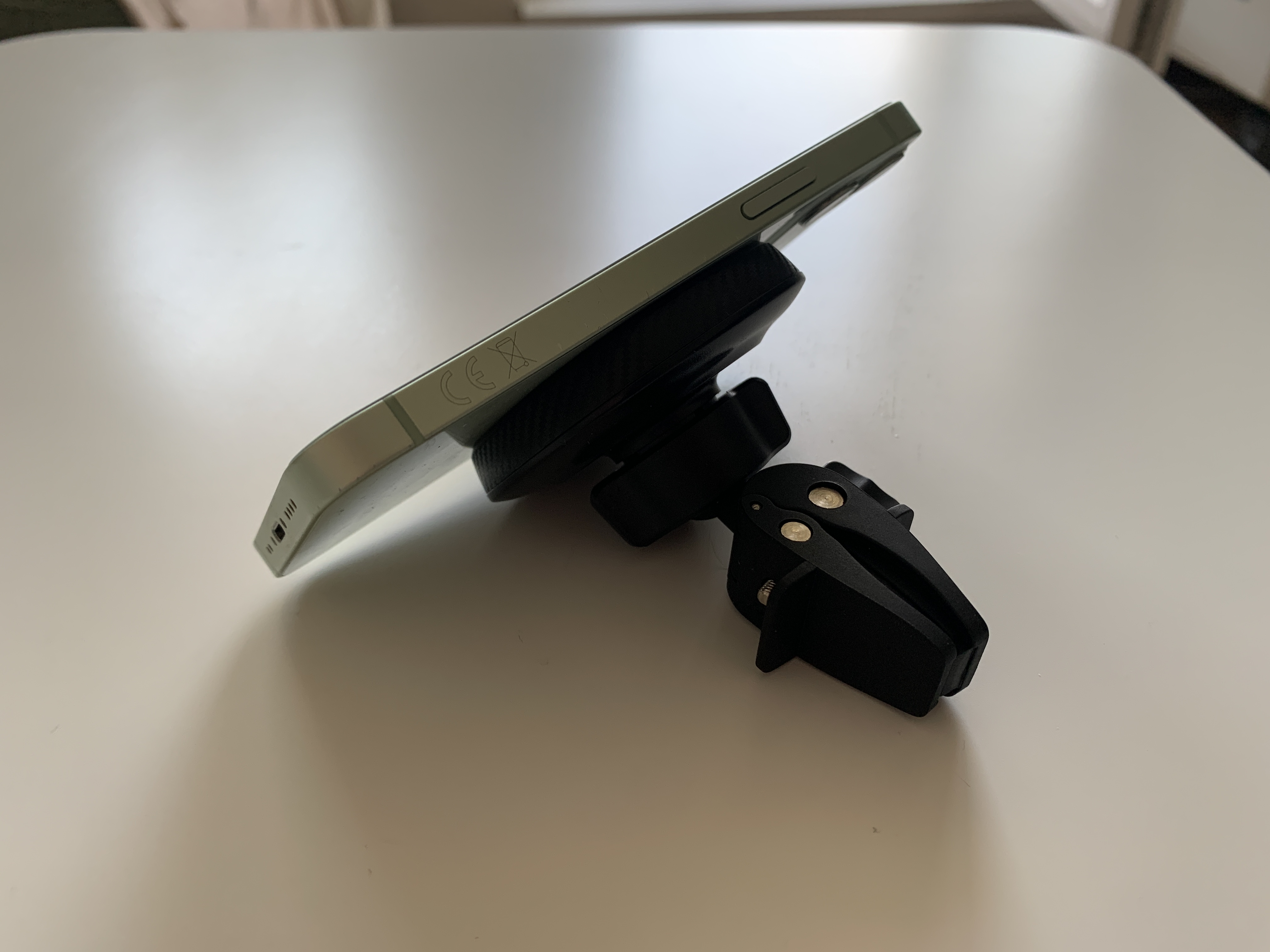 phone with mount side view