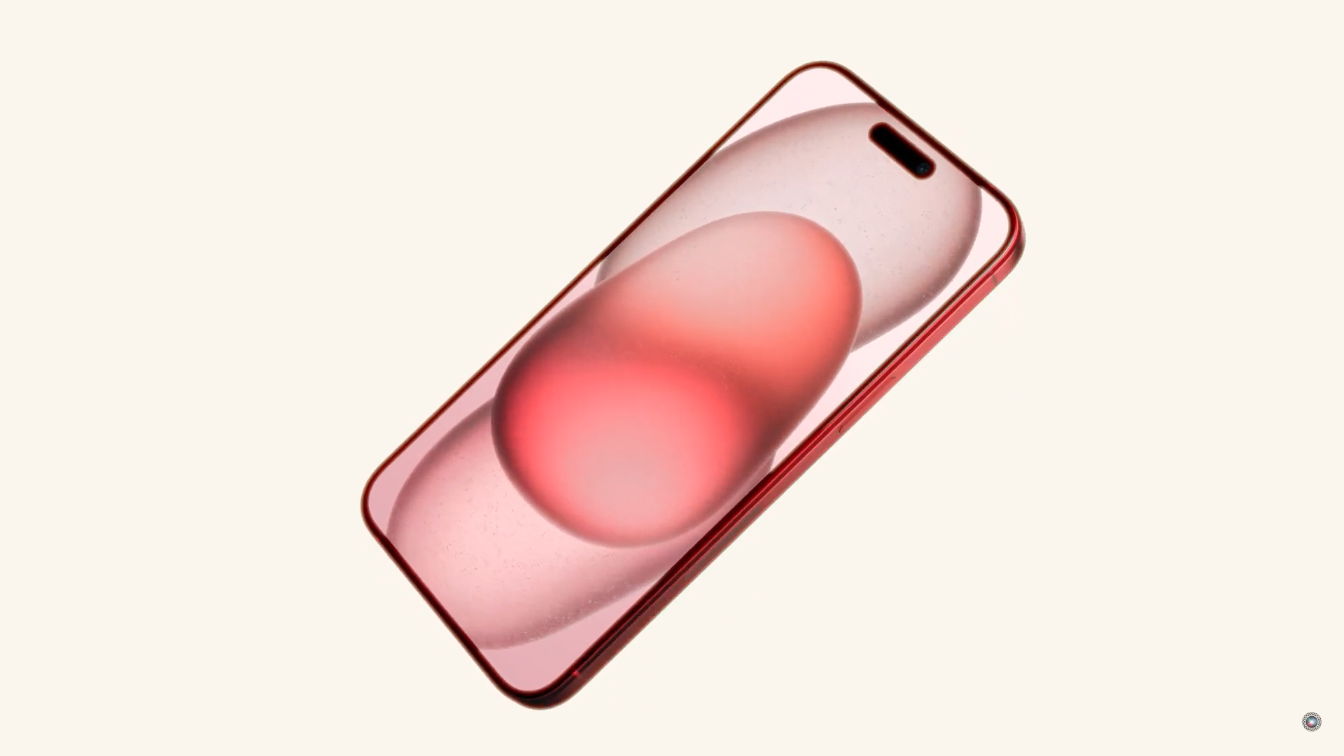 red smartphone display