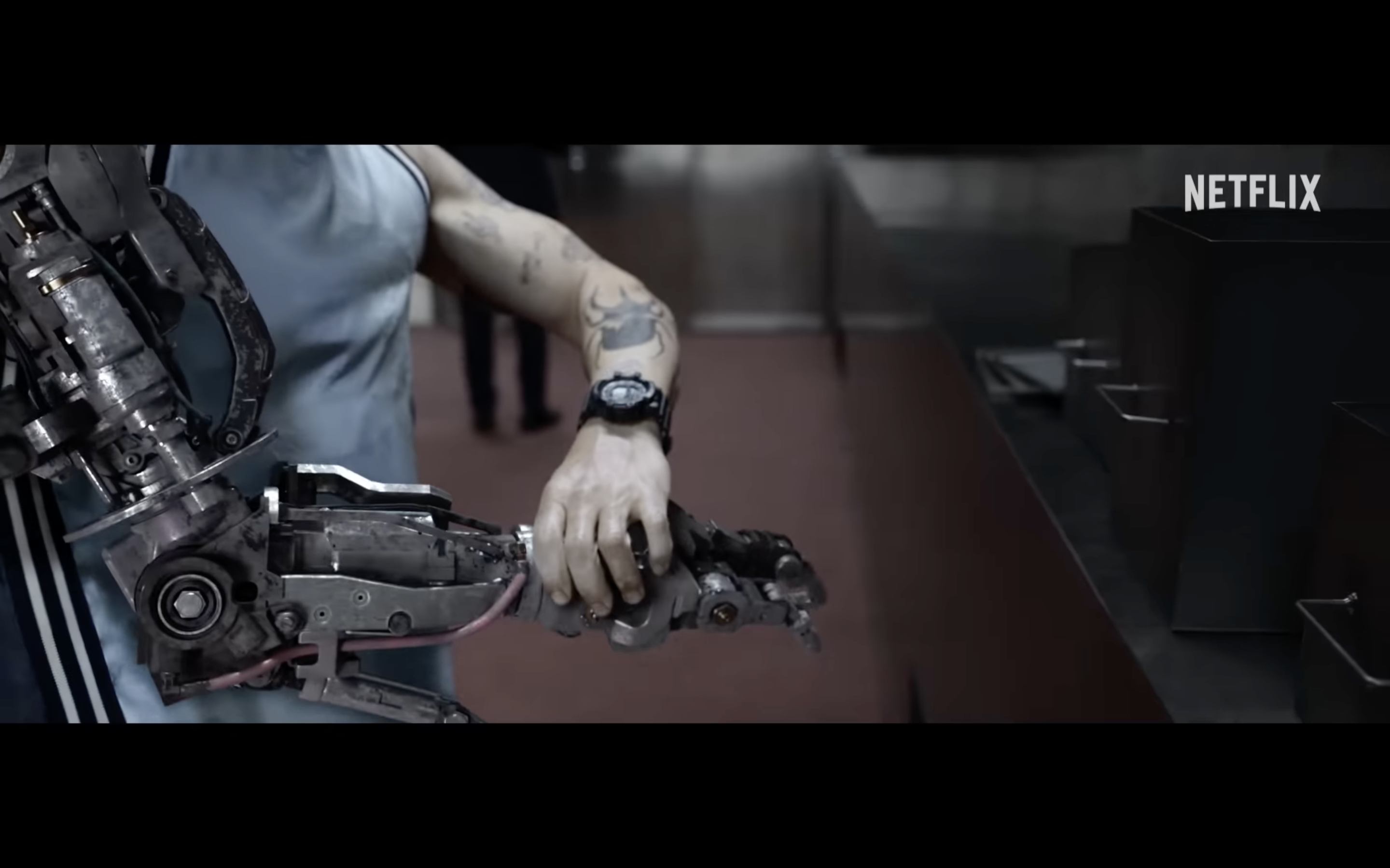 robotic arm netflix scene robotic arm netflix scene