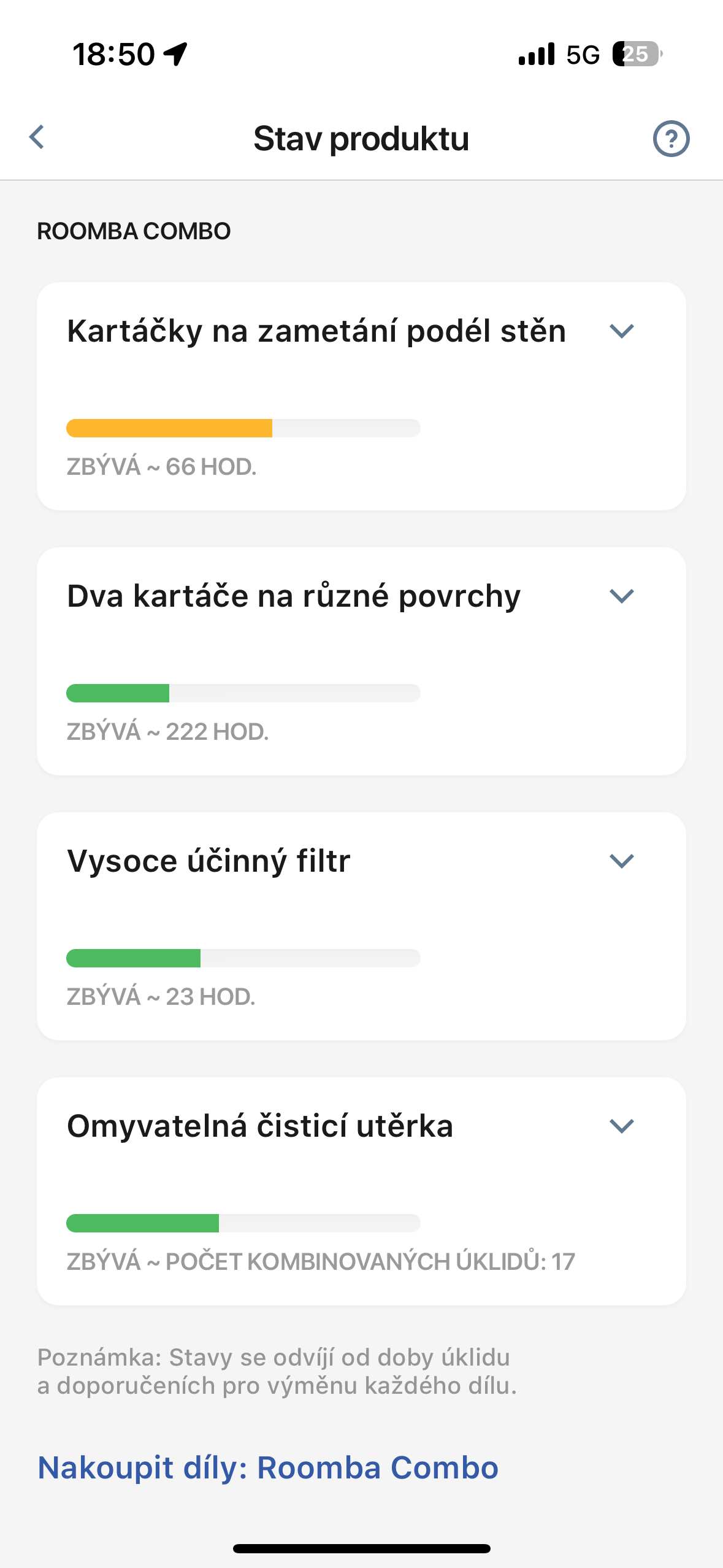 roomba combo cleaning schedule