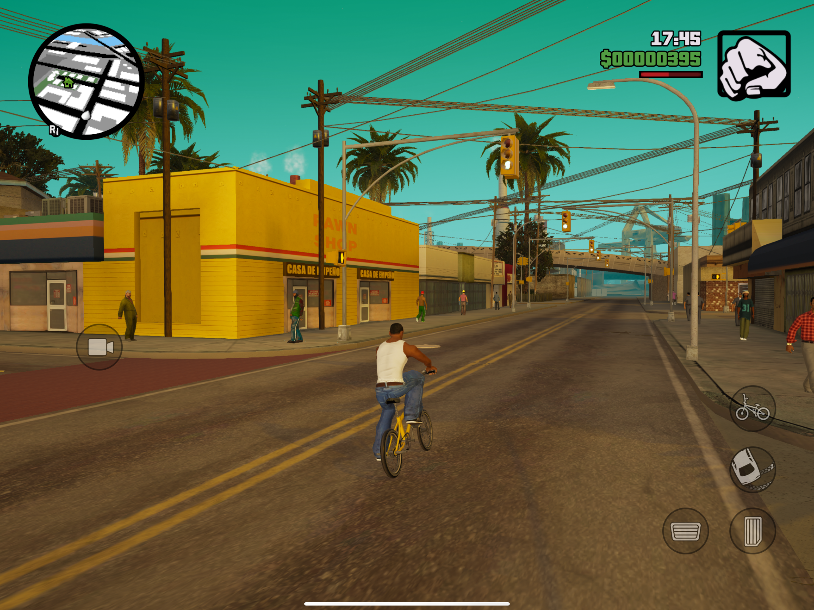 san andreas bicycle ride through city