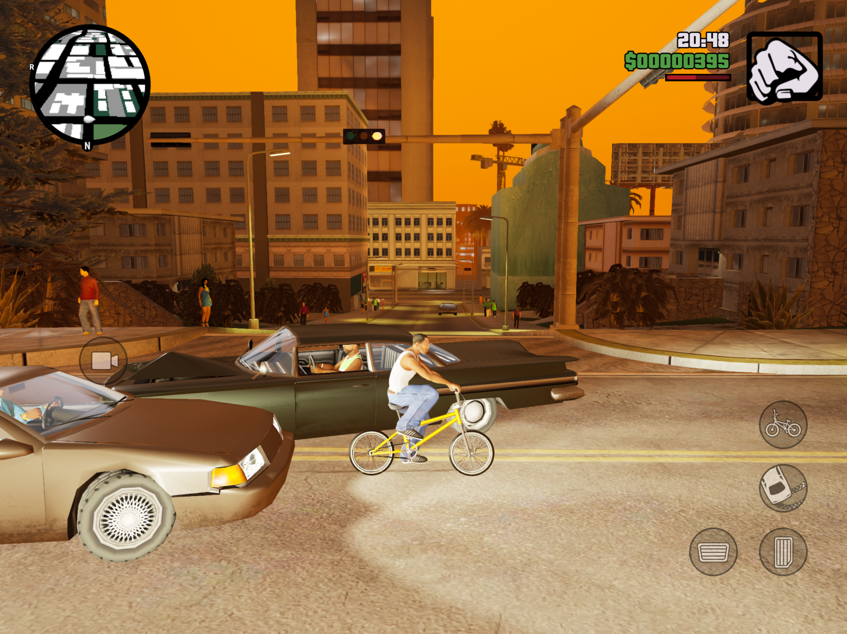 san andreas bicycle traffic scene