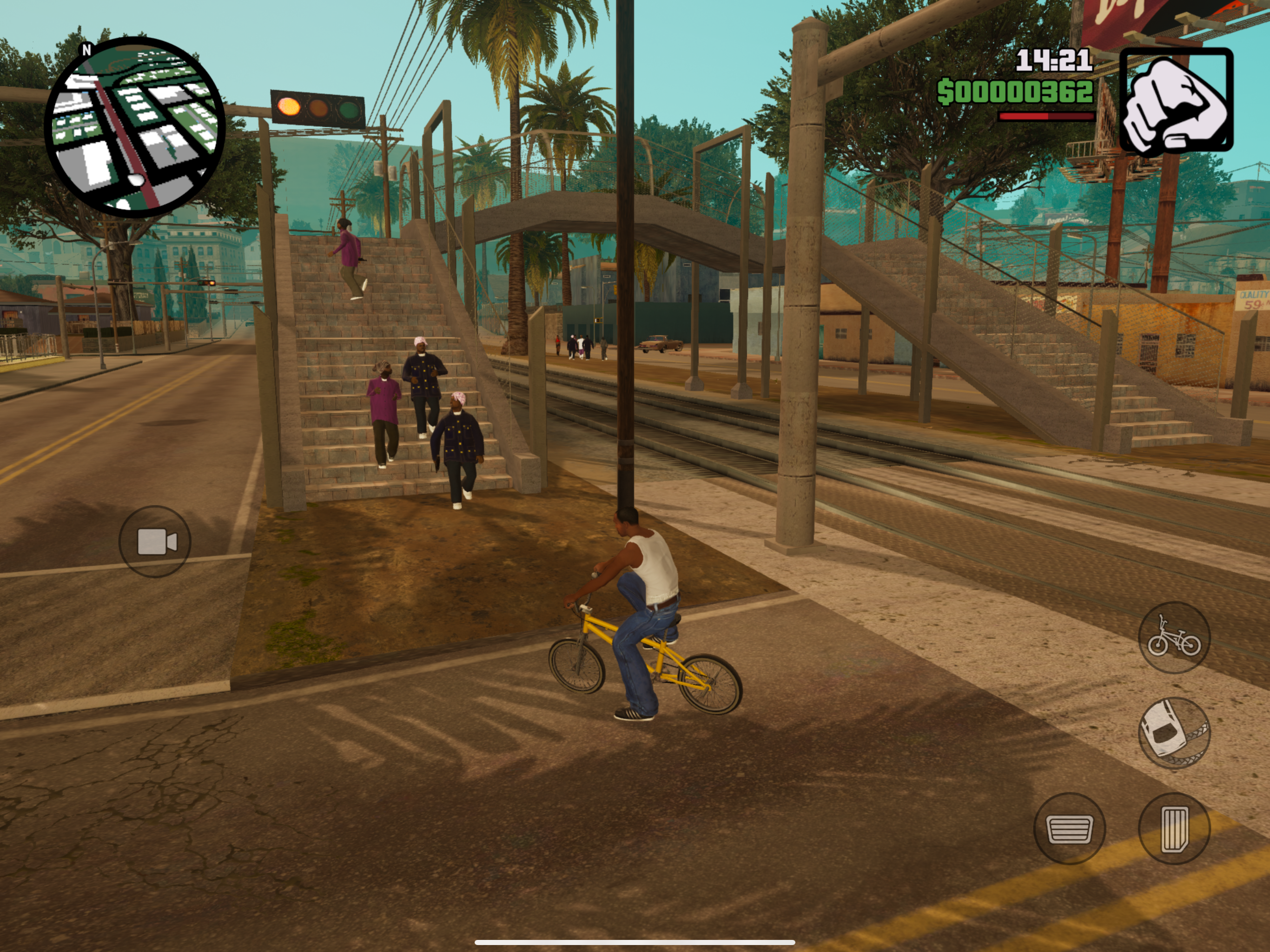 san andreas character on bicycle