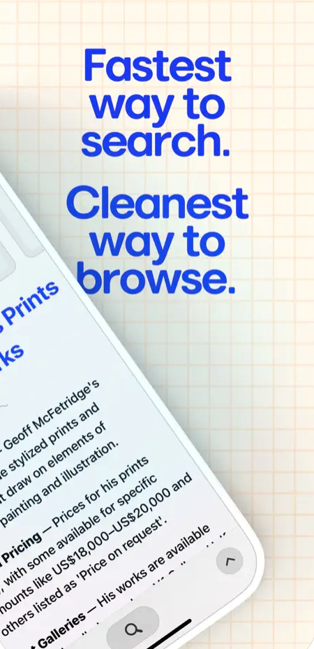 search and browse app interface