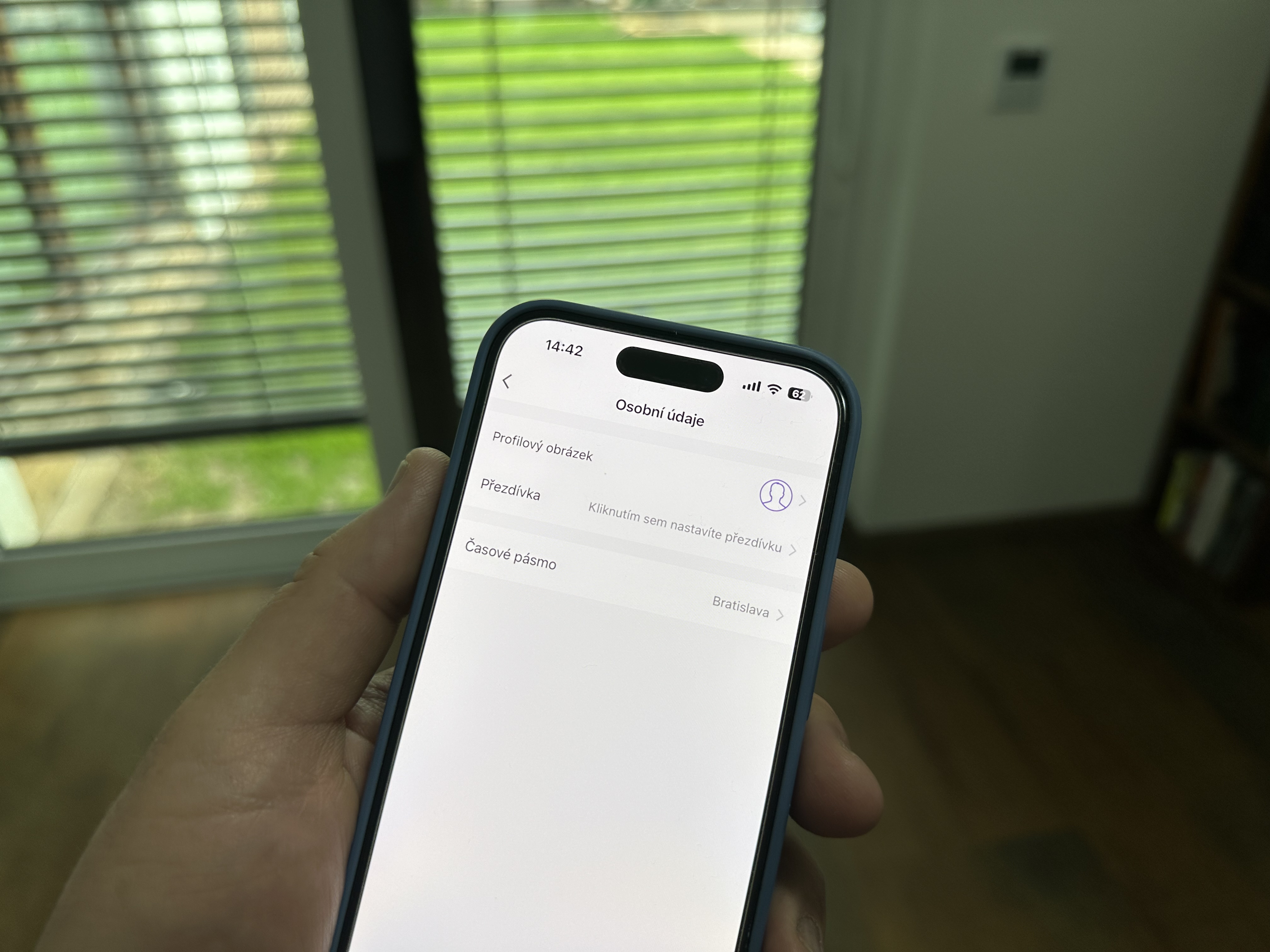 smartphone settings screen