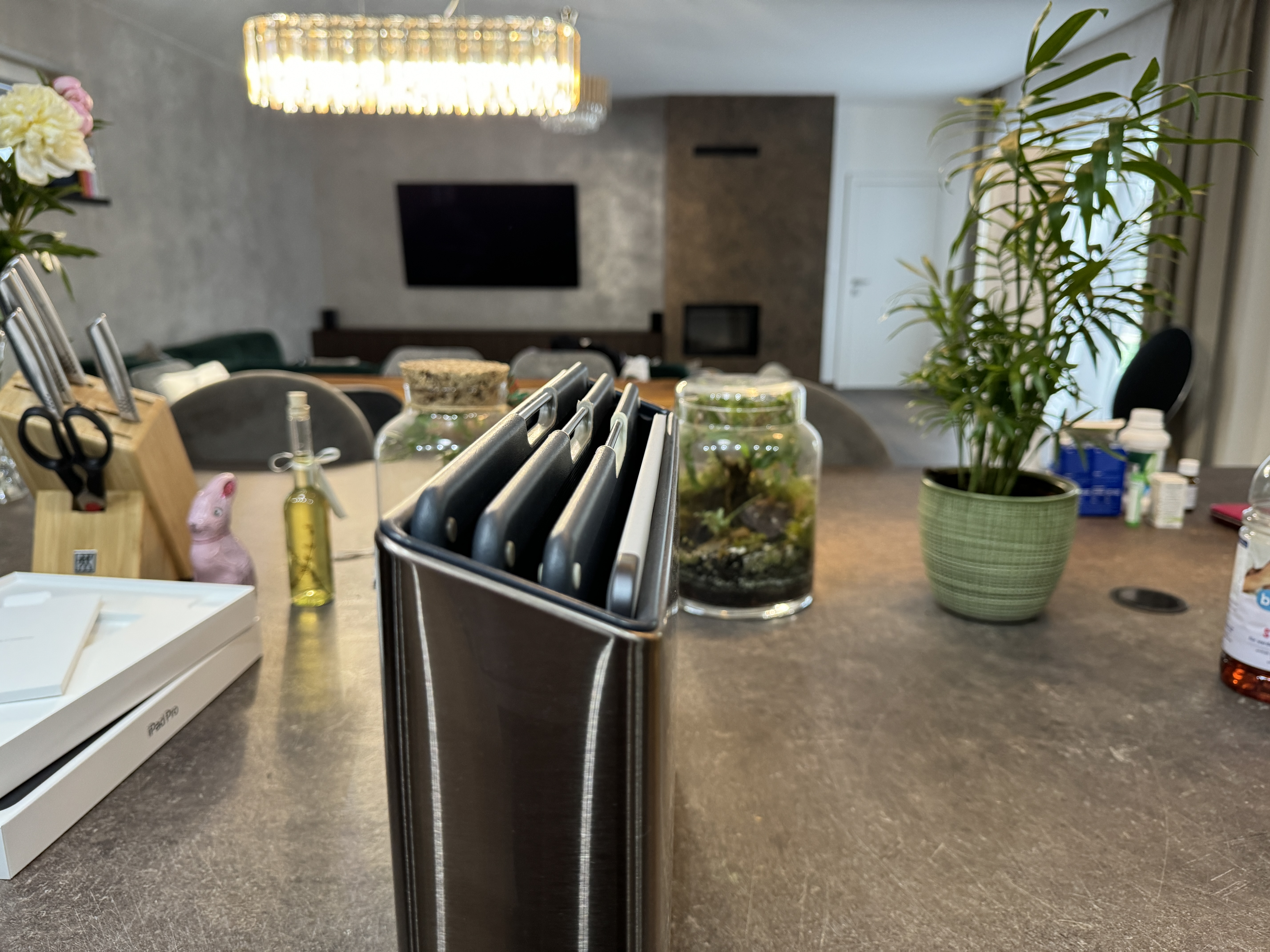 stack of ipads on table