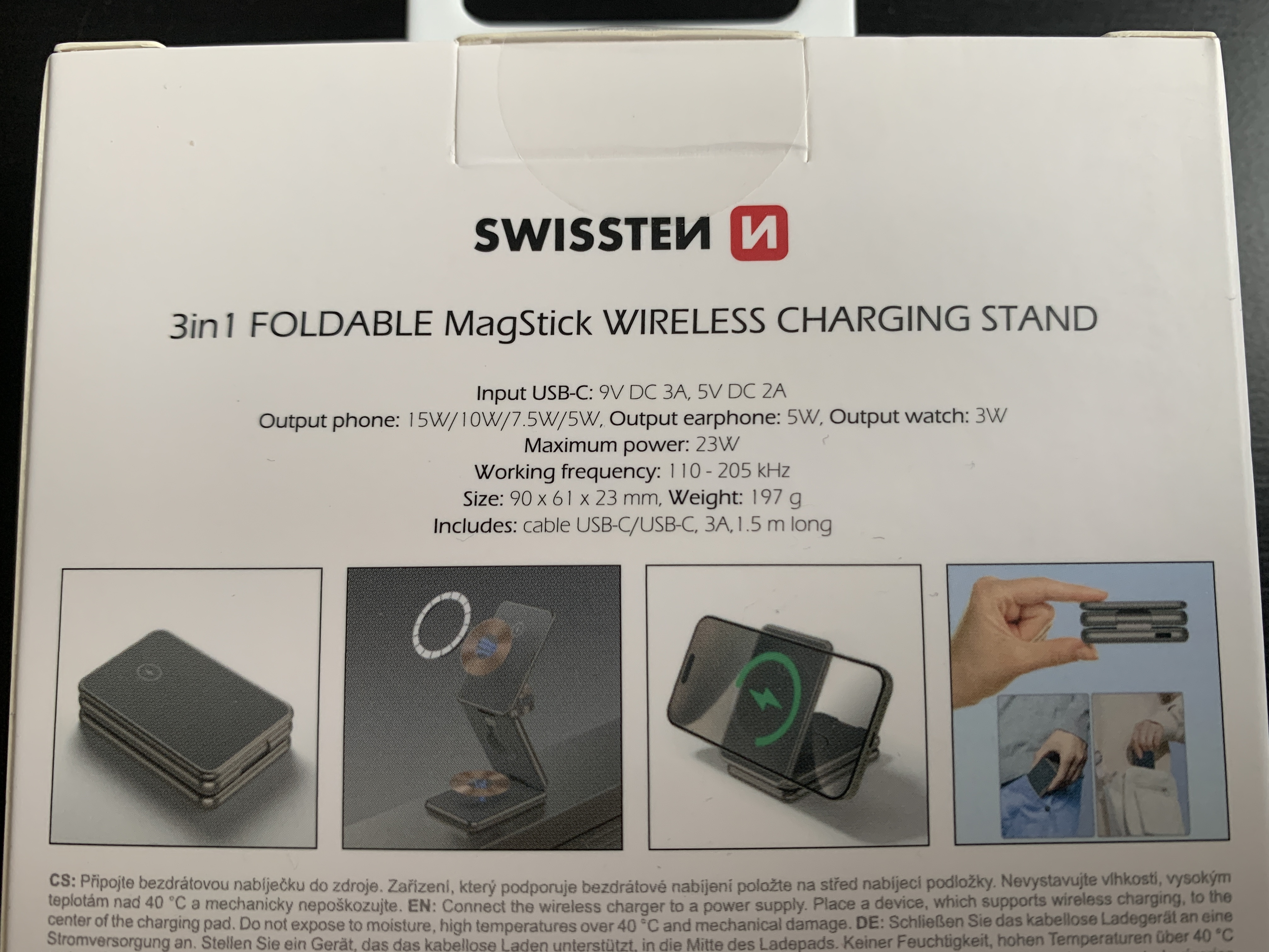 swissten charging stand back