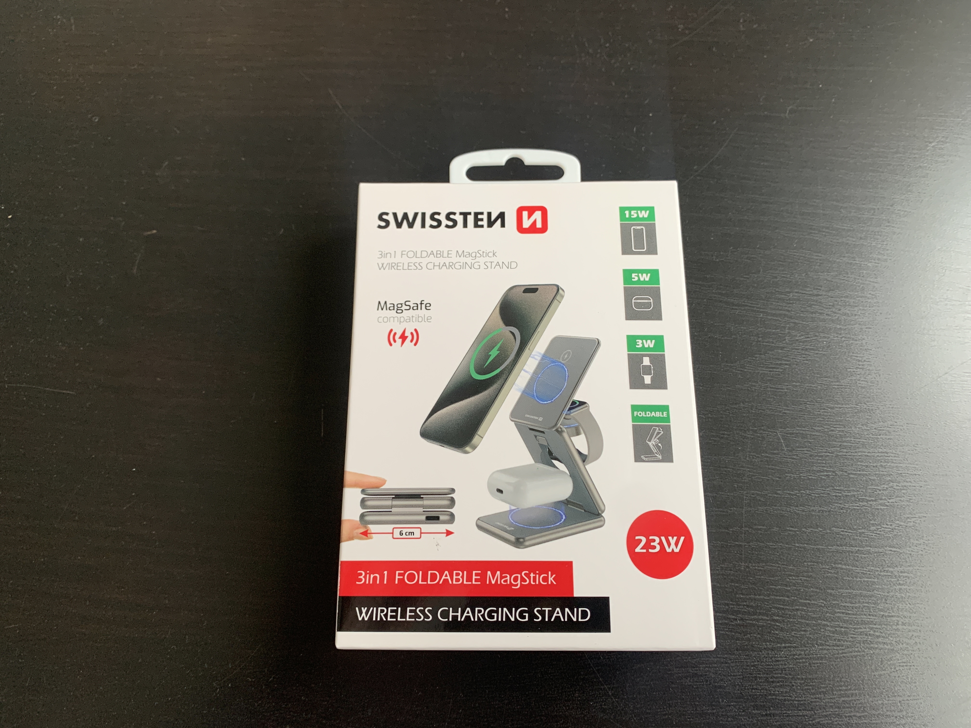 swissten wireless charging stand box
