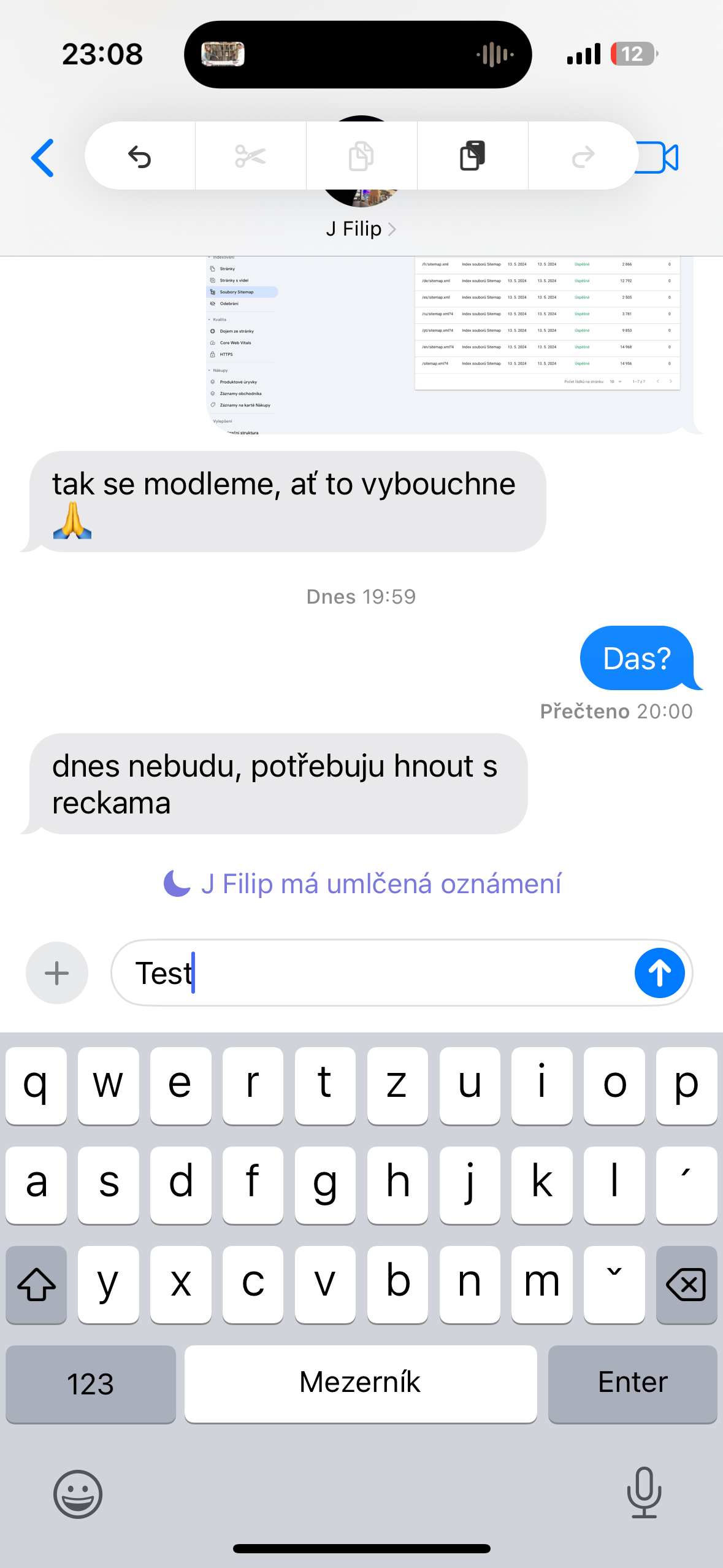 text message conversation