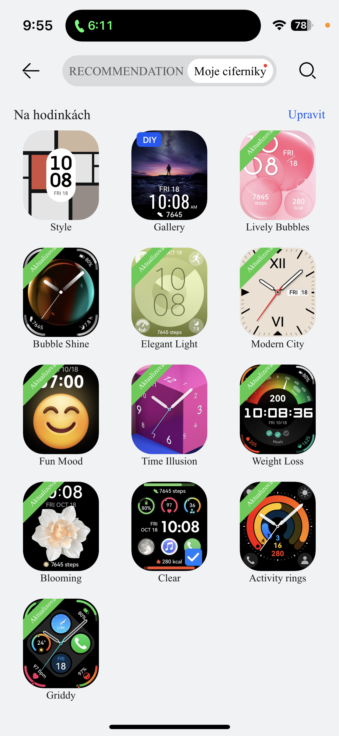 watch face options