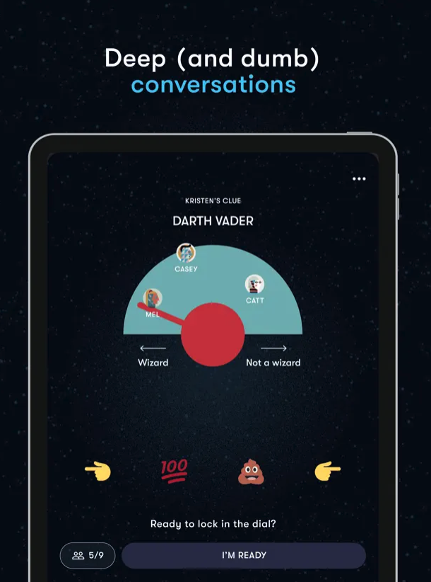 wavelength conversation game screen