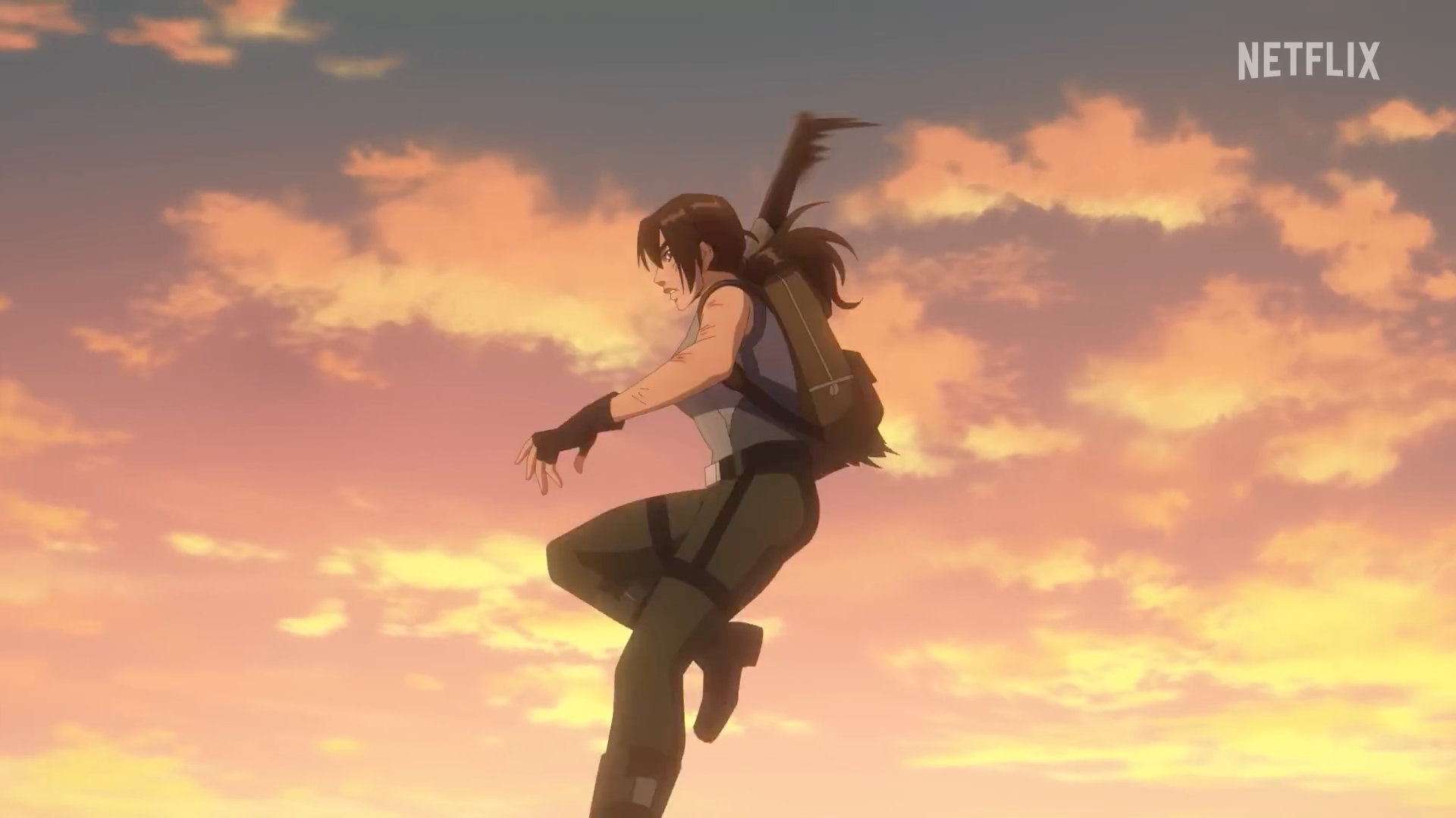 anime character sunset