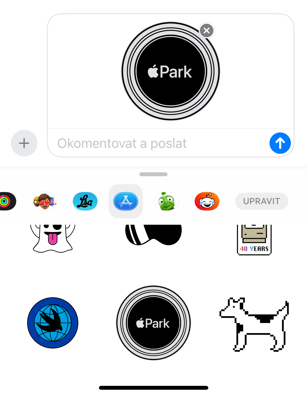 apple park logo sticker selection