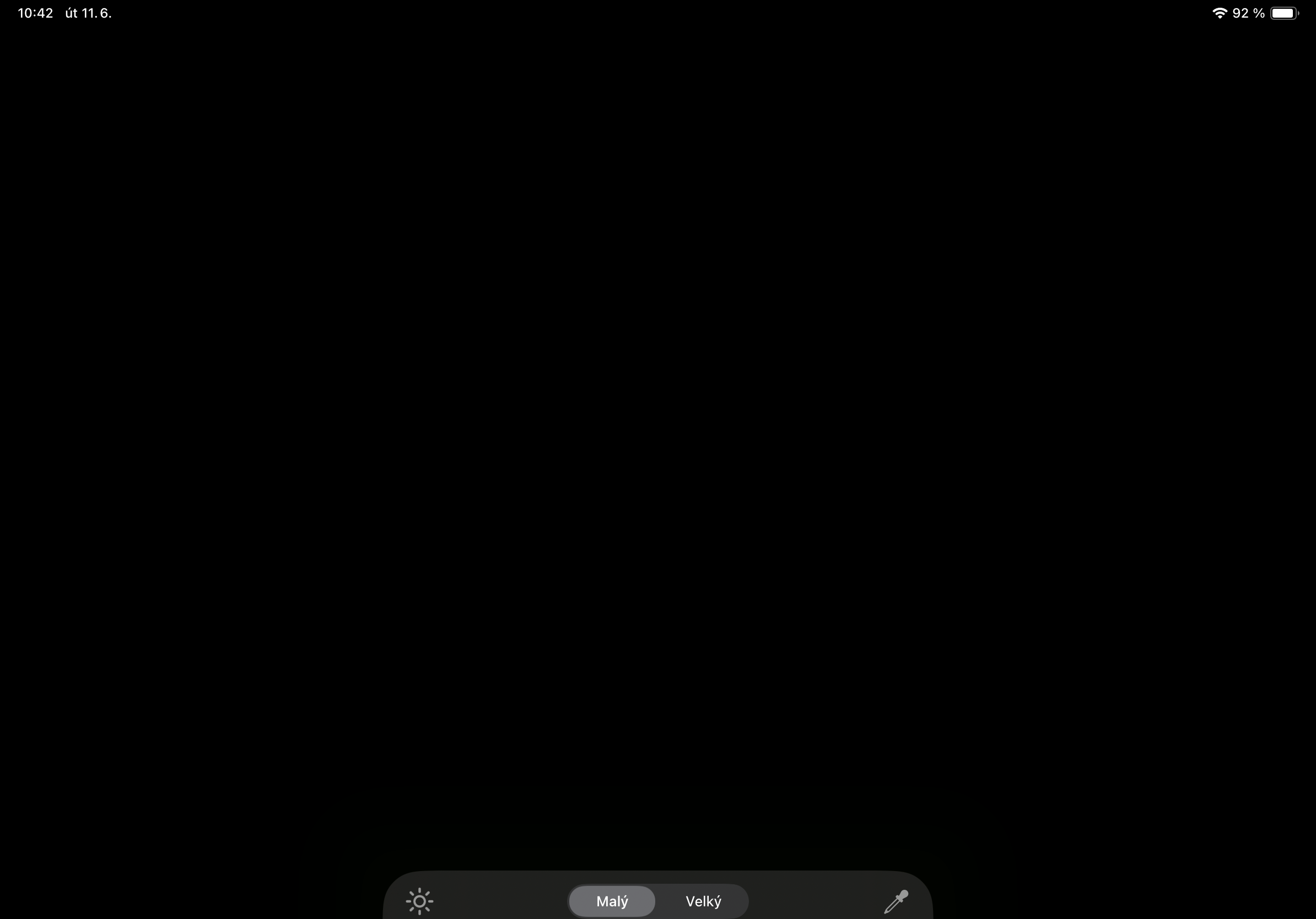 black screen with controls