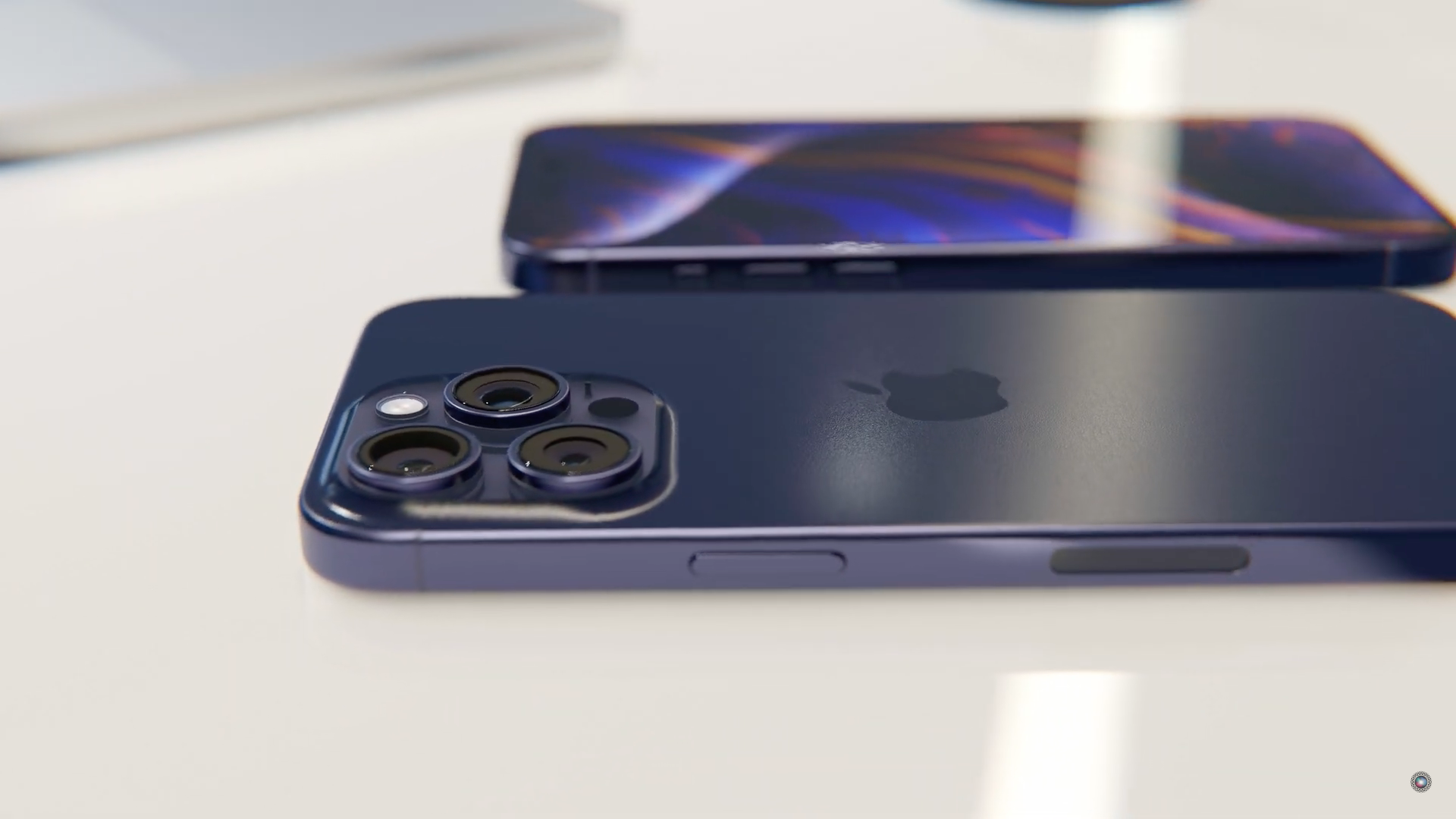 blue smartphones on desk