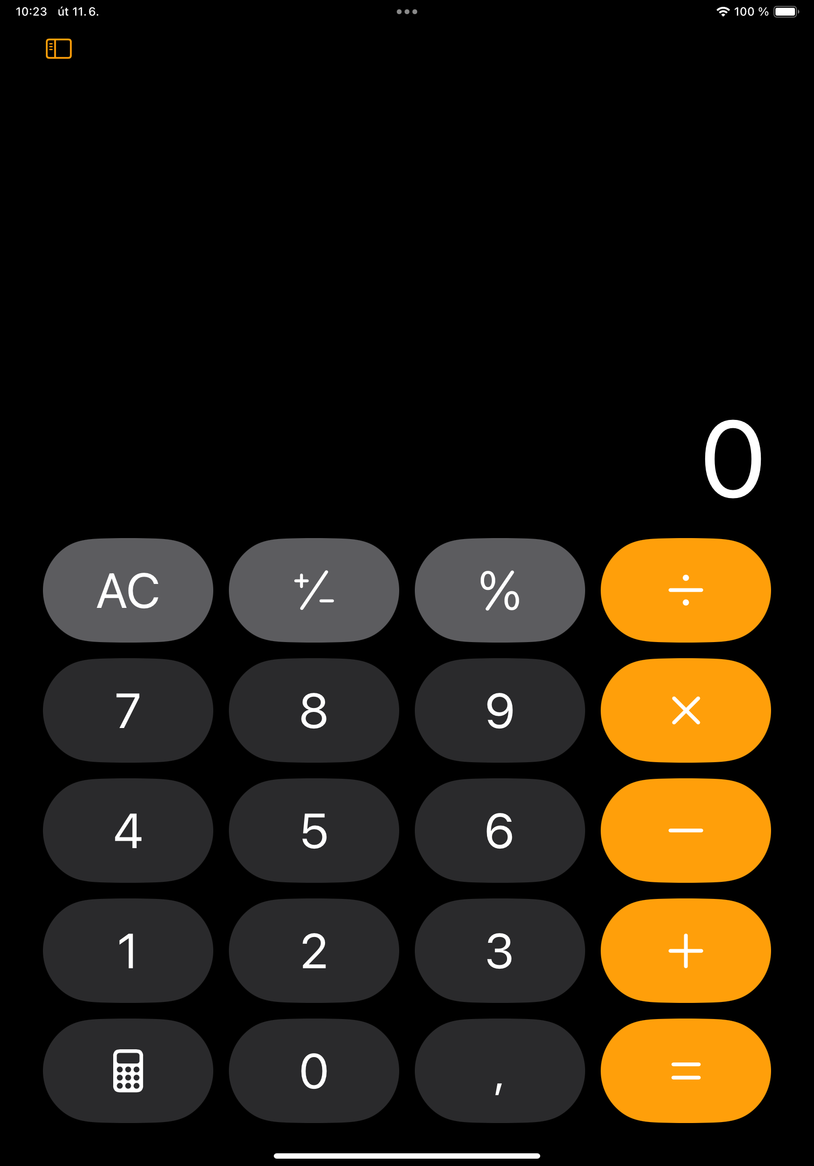 calculator app interface